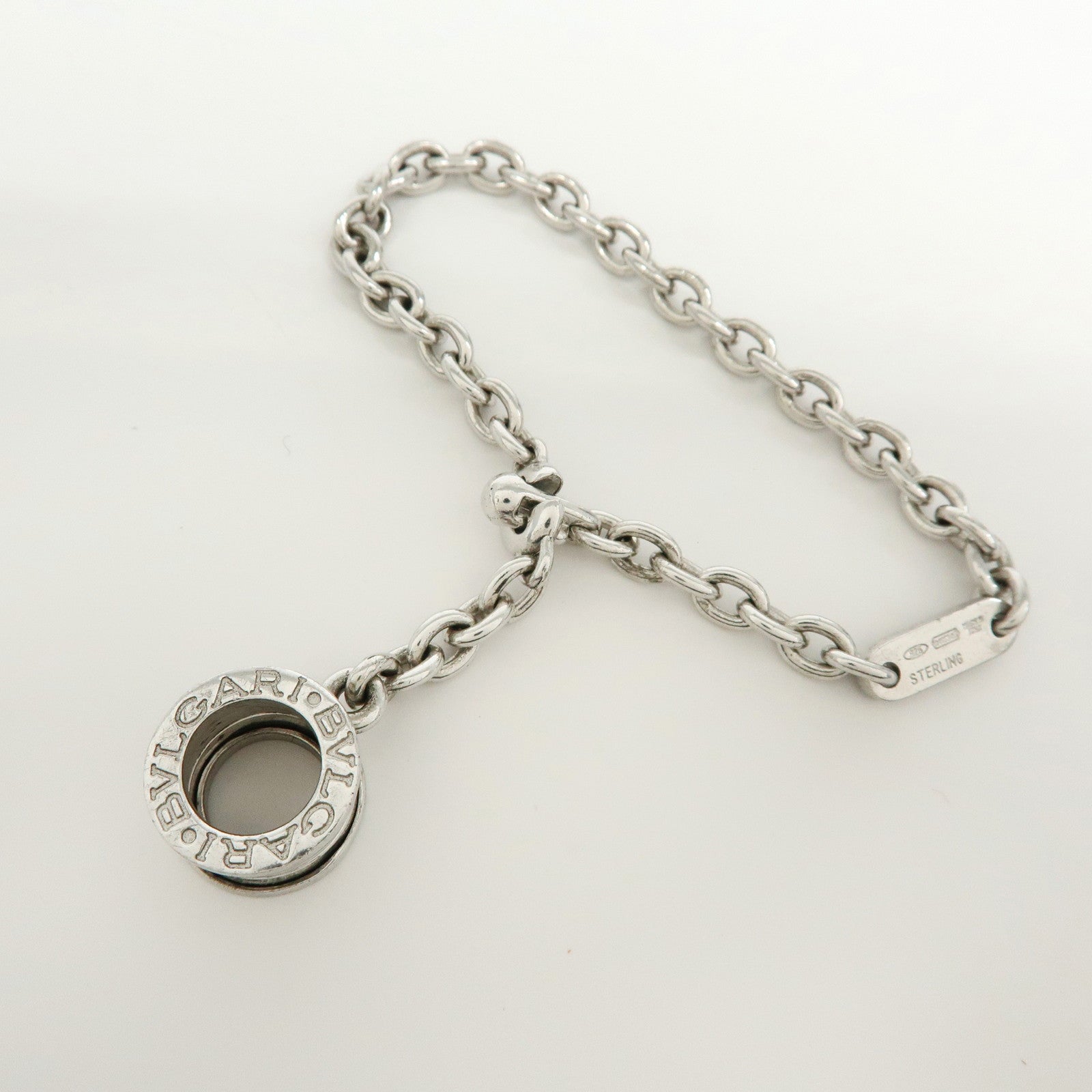 BVLGARI B-zero 1 SV925 Bag Charm Key Chain Silver