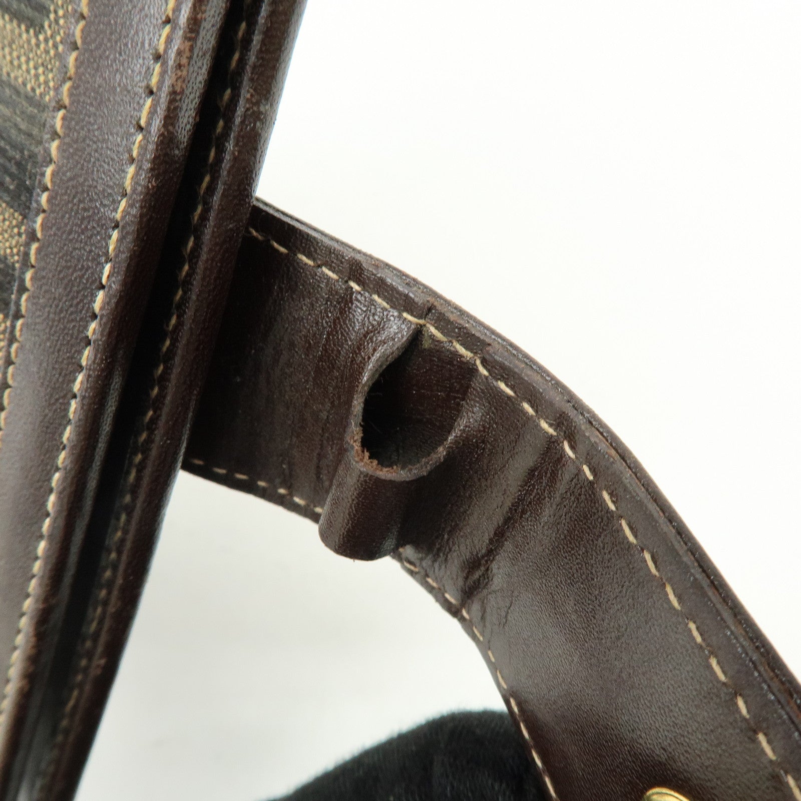 FENDI Zucca Canvas Leather Agenda Planner Cover Brown Black 30153