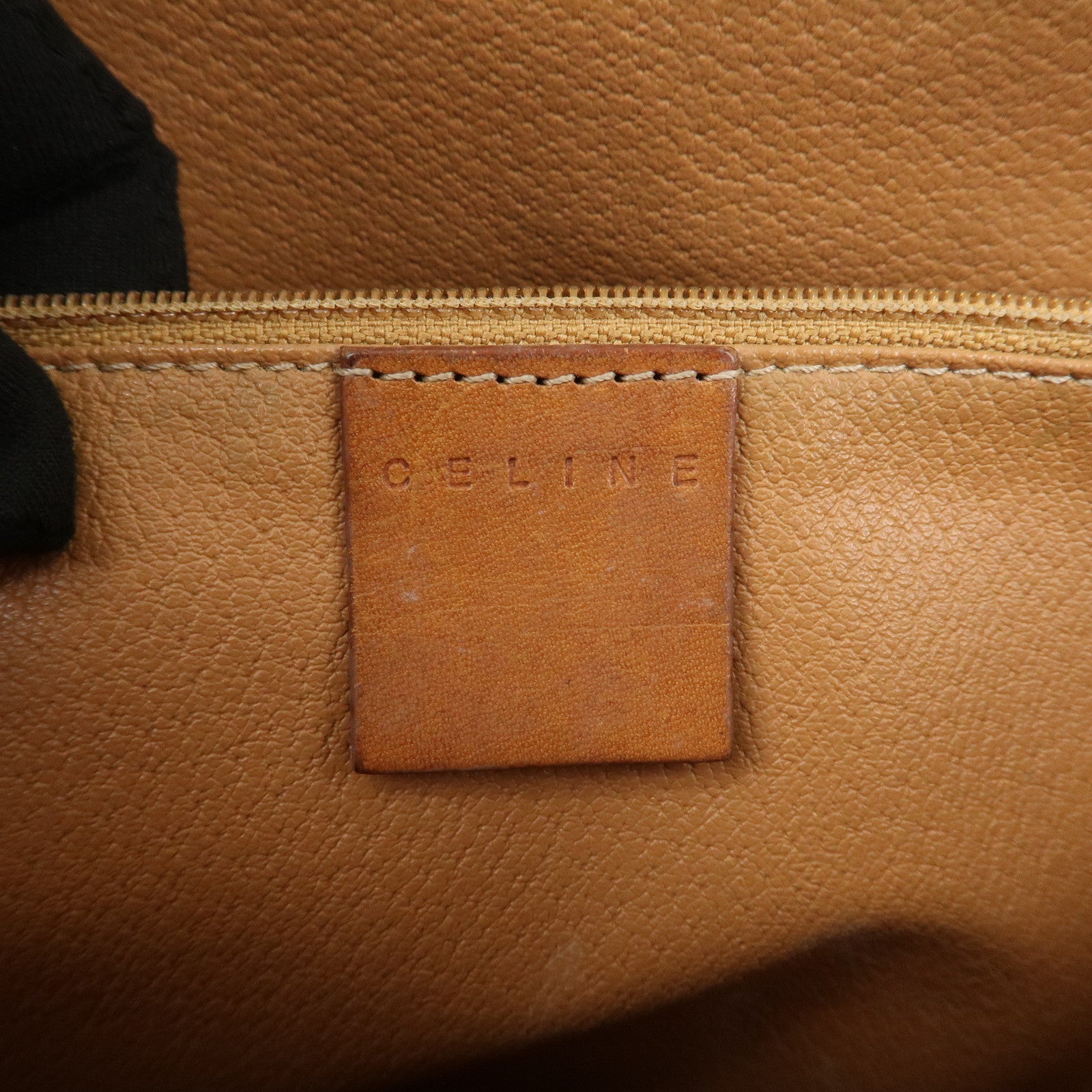 CELINE Macadam PVC Leather Shoulder Bag Hand Bag Brown