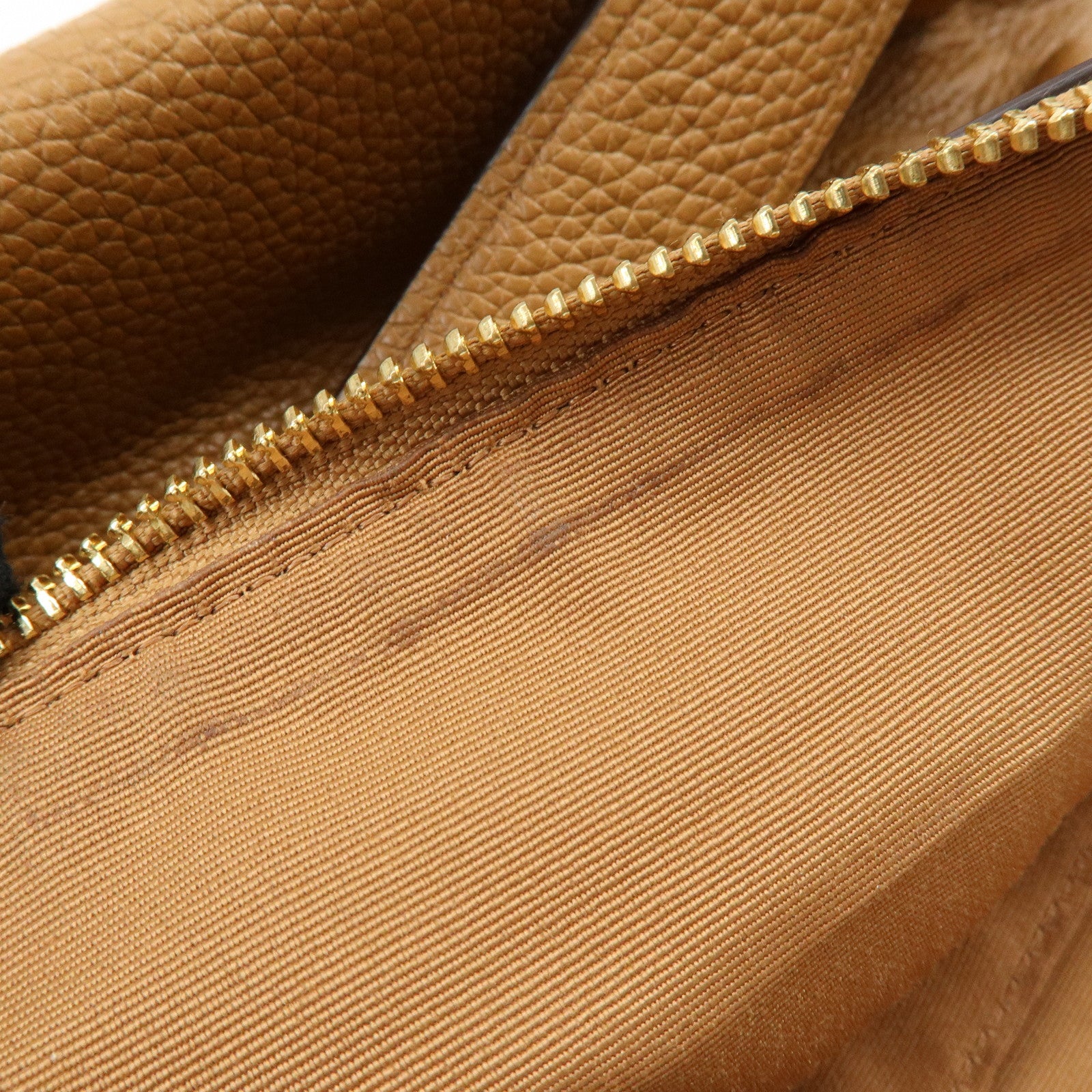 COACH Logo Leather Shoulder Bag Hand Bag Camel
