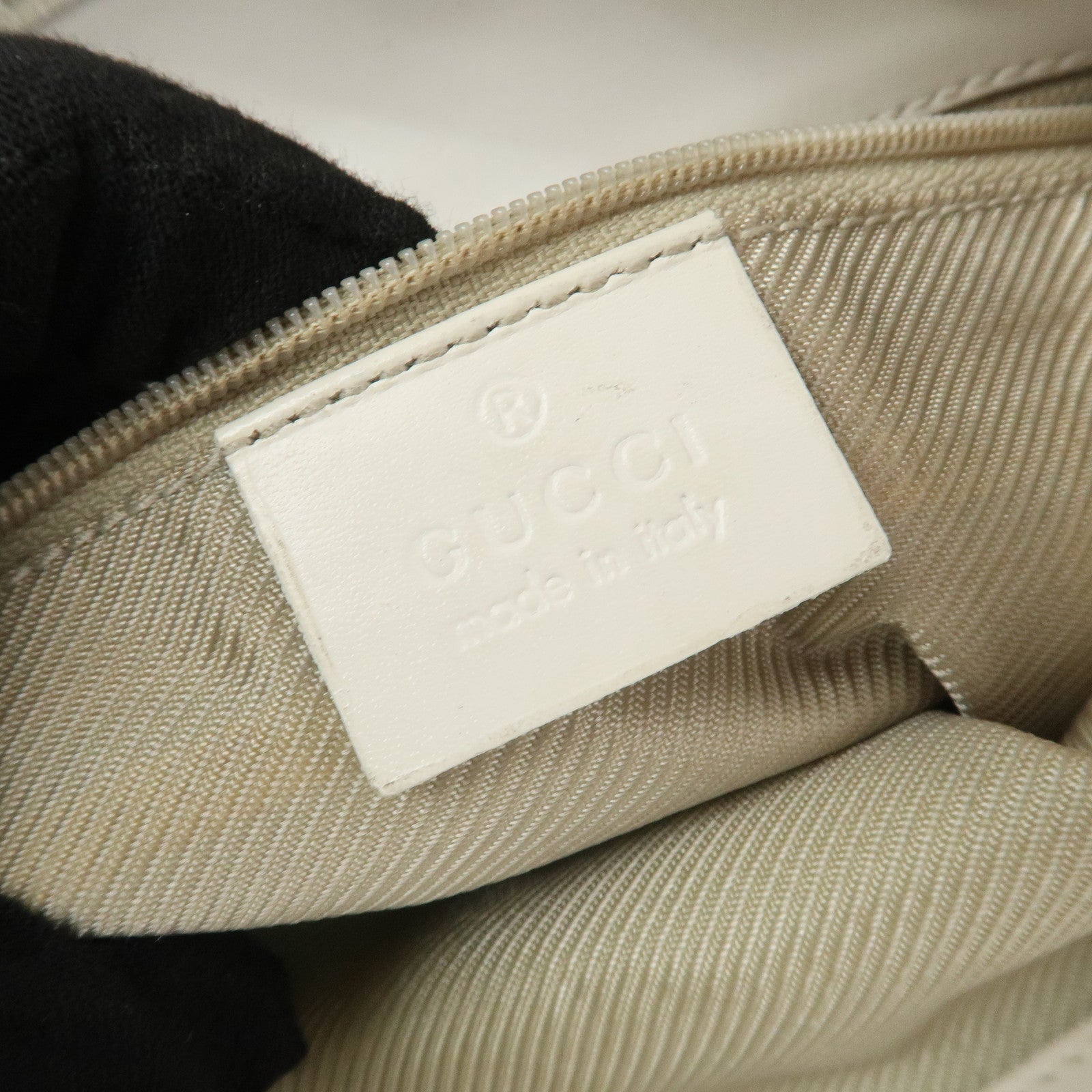 GUCCI GG Canvas Leather Shoulder Bag Hand Bag Light Blue 002.1099