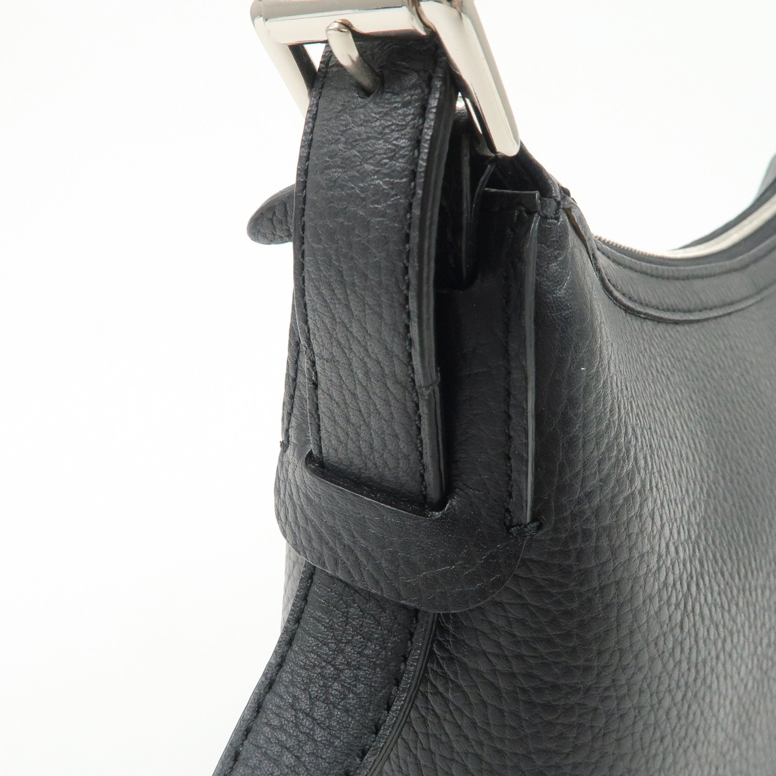 BURBERRY Leather Shoulder Bag Nova Plaid Black