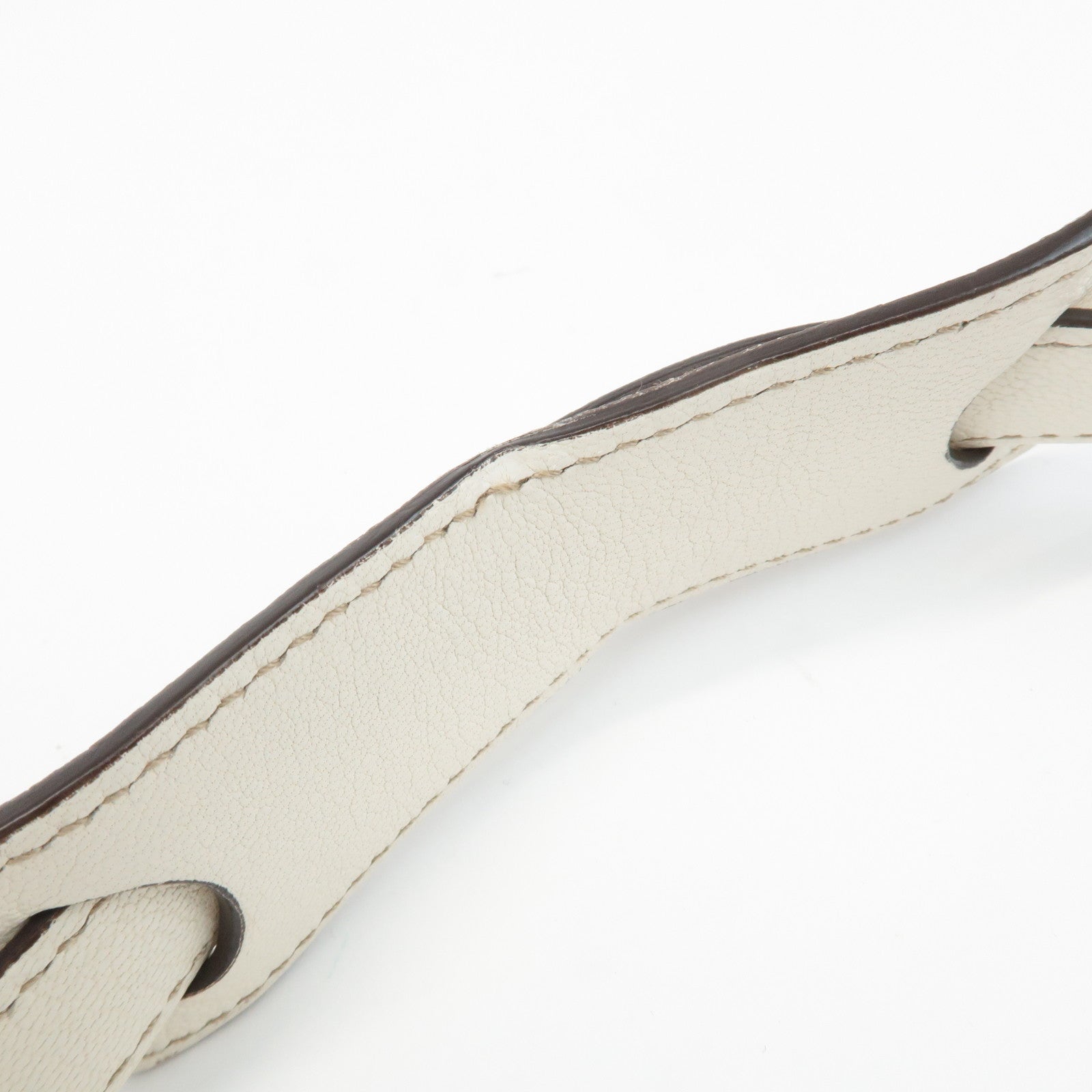 GUCCI Sherry Princy Leather Shoulder Bag White 162882 Used