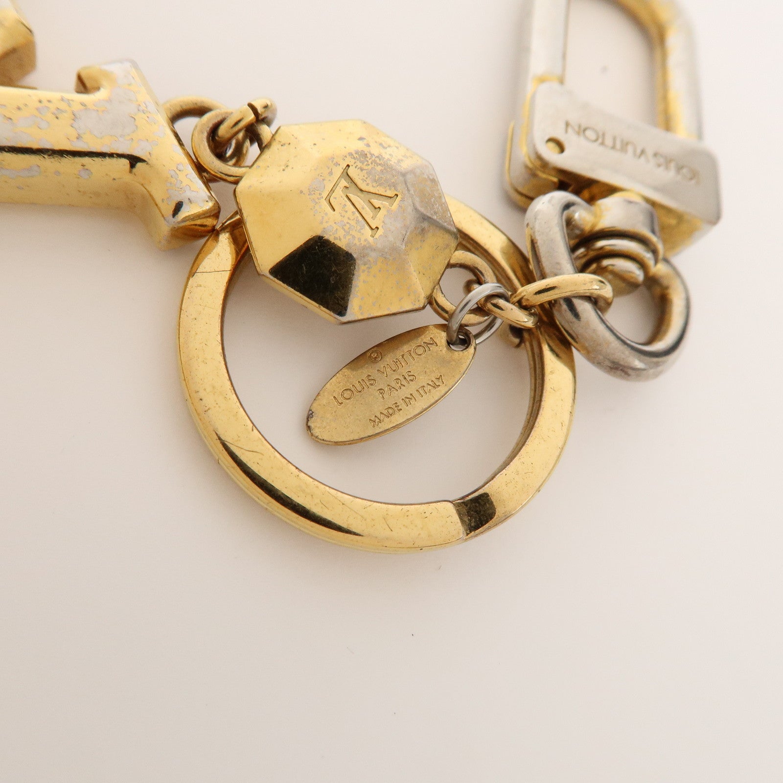 Louis Vuitton Facettes Porte Cles Bag Charm Key Chain Gold M65216