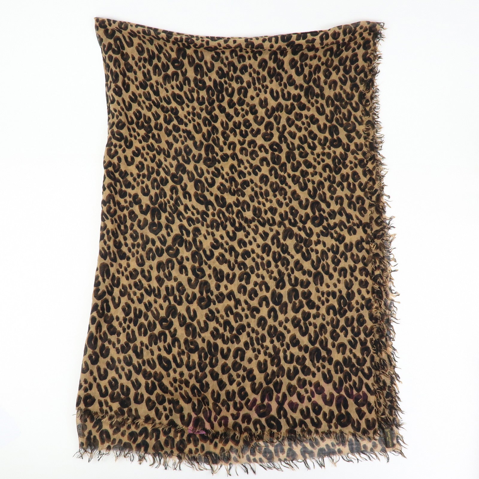 Louis Vuitton Etole Cashmere Silk Scarf Leopard Brown M72215