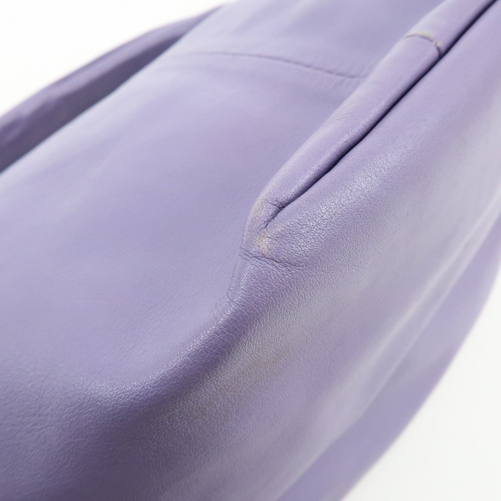 BOTTEGA VENETA Double Knot Leather Hand Bag Purple