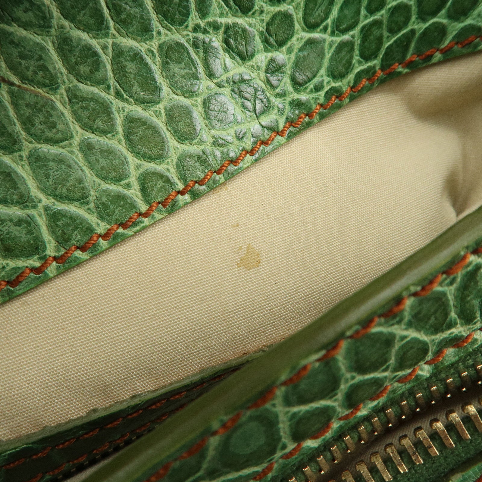 TOD’S Logo Denim Emboss Leather Hand Bag Shoulder Bag Blue Green