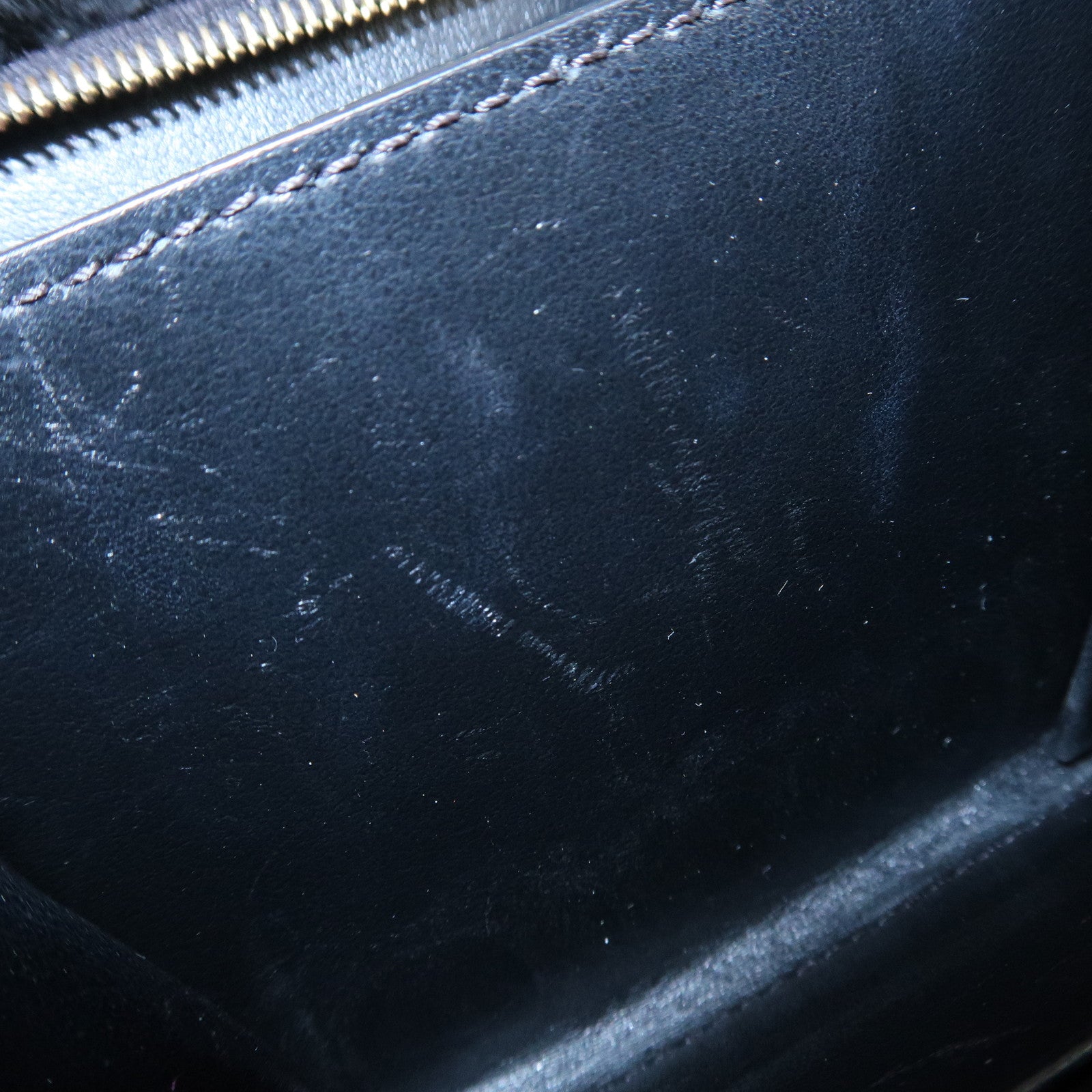 CELINE Leather Round Zippy Compact Wallet Brown Used