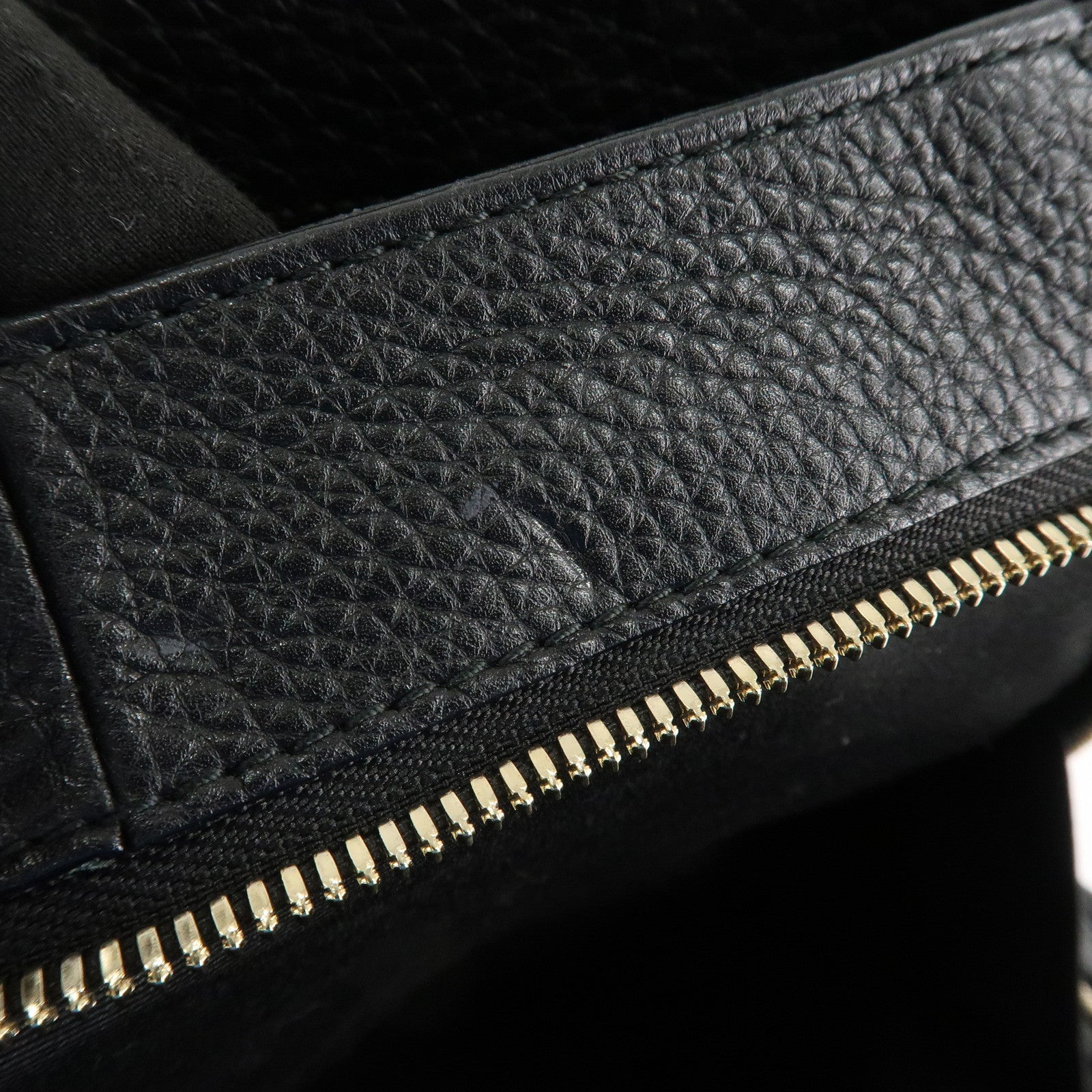 BVLGARI Logo Mania Canvas Leather Tote Bag Black Gold Hardware Used