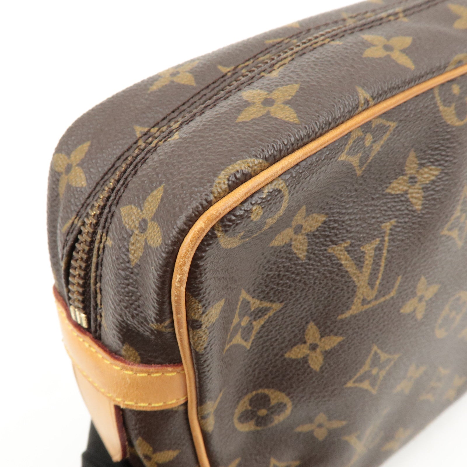 Louis Vuitton Monogram Compiegne 28 Pouch Clutch Bag Brown M51845 Used
