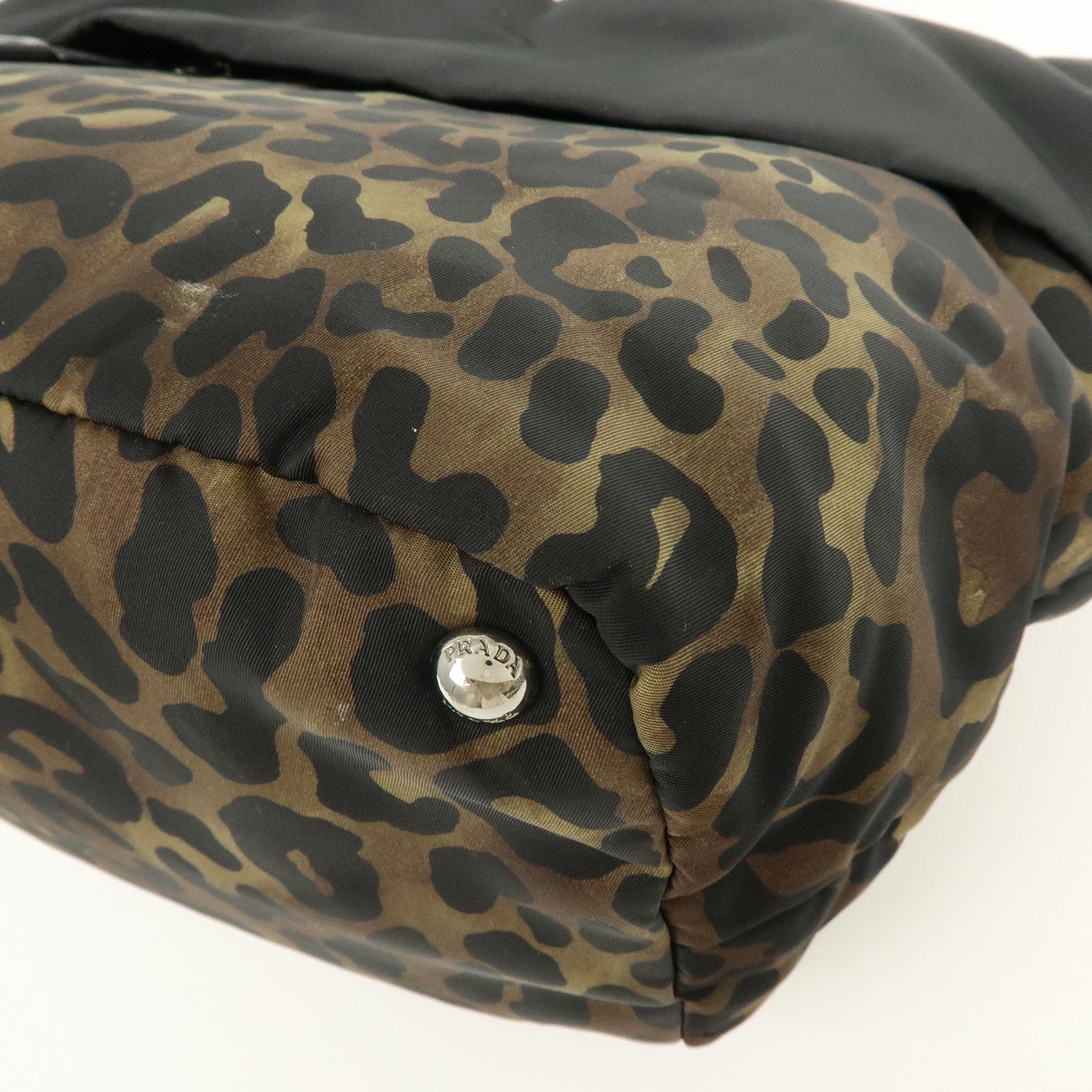 PRADA Triangle Logo 2Way Bag Hand Bag Shoulder Bag Black BN1959