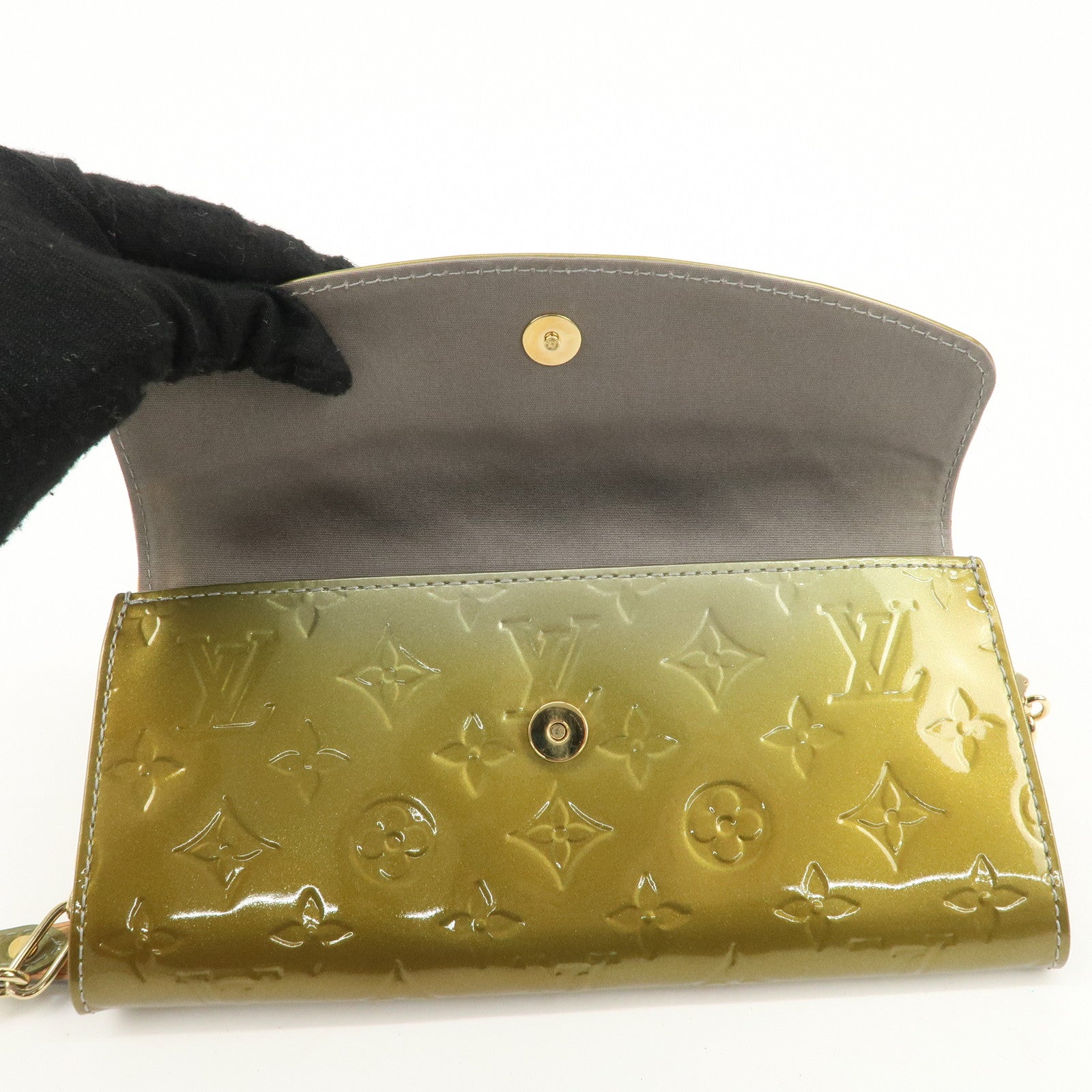 Louis Vuitton Monogram Vernis Sunset Bluebird Shoulder Bag Gris Art Deco M91625 Used