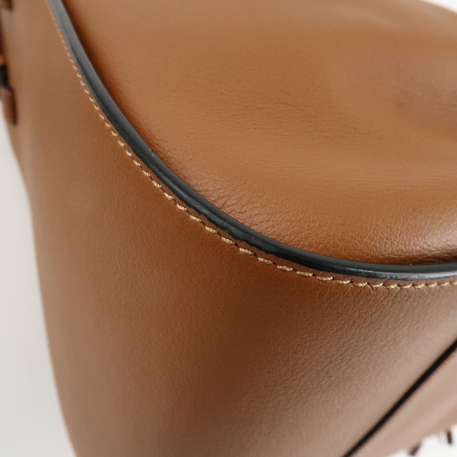 LOEWE Leather Hammock Bag Small Shoulder Bag Hand Bag Brown Used