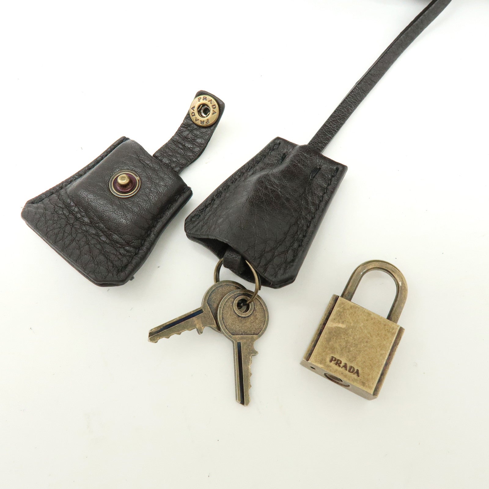 PRADA Triangle Logo Nylon Leather 2Way Hand Shoulder Bag Black