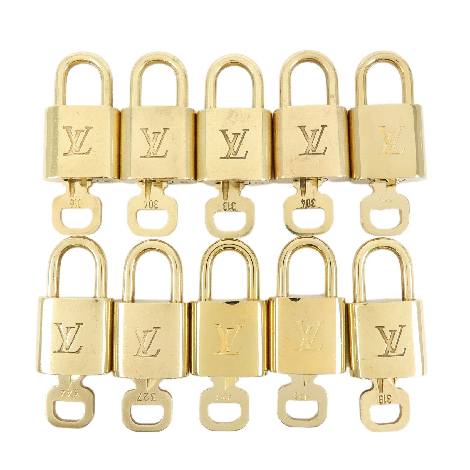 Louis Vuitton Set of 10 Lock & Key Cadena Key Lock Used