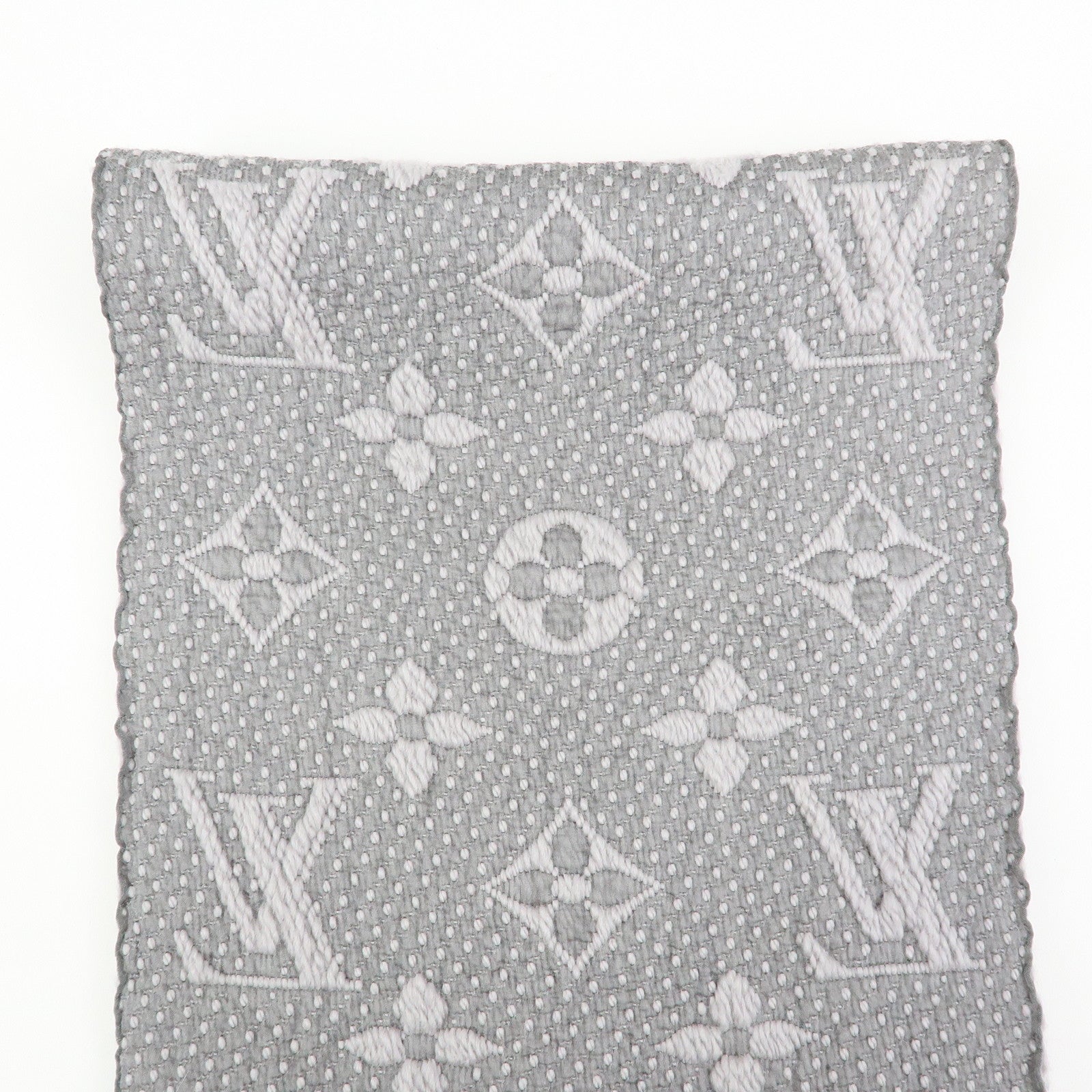 Louis Vuitton Monogram Escharp Logomania Scarf Gris Perle M74742