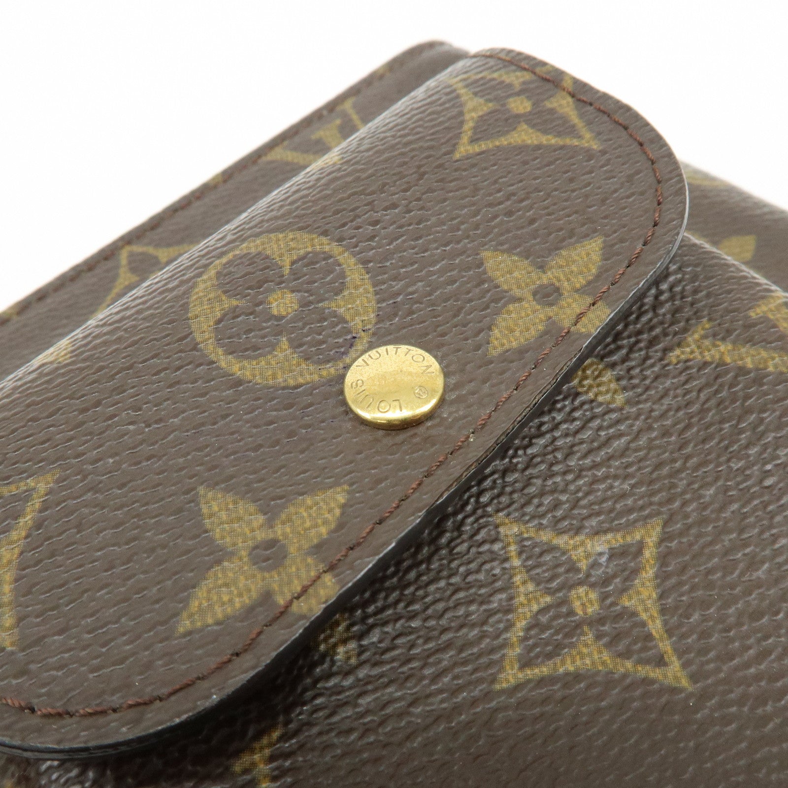 Louis Vuitton Monogram Partition Pouch Wristlet Bag Brown M51901