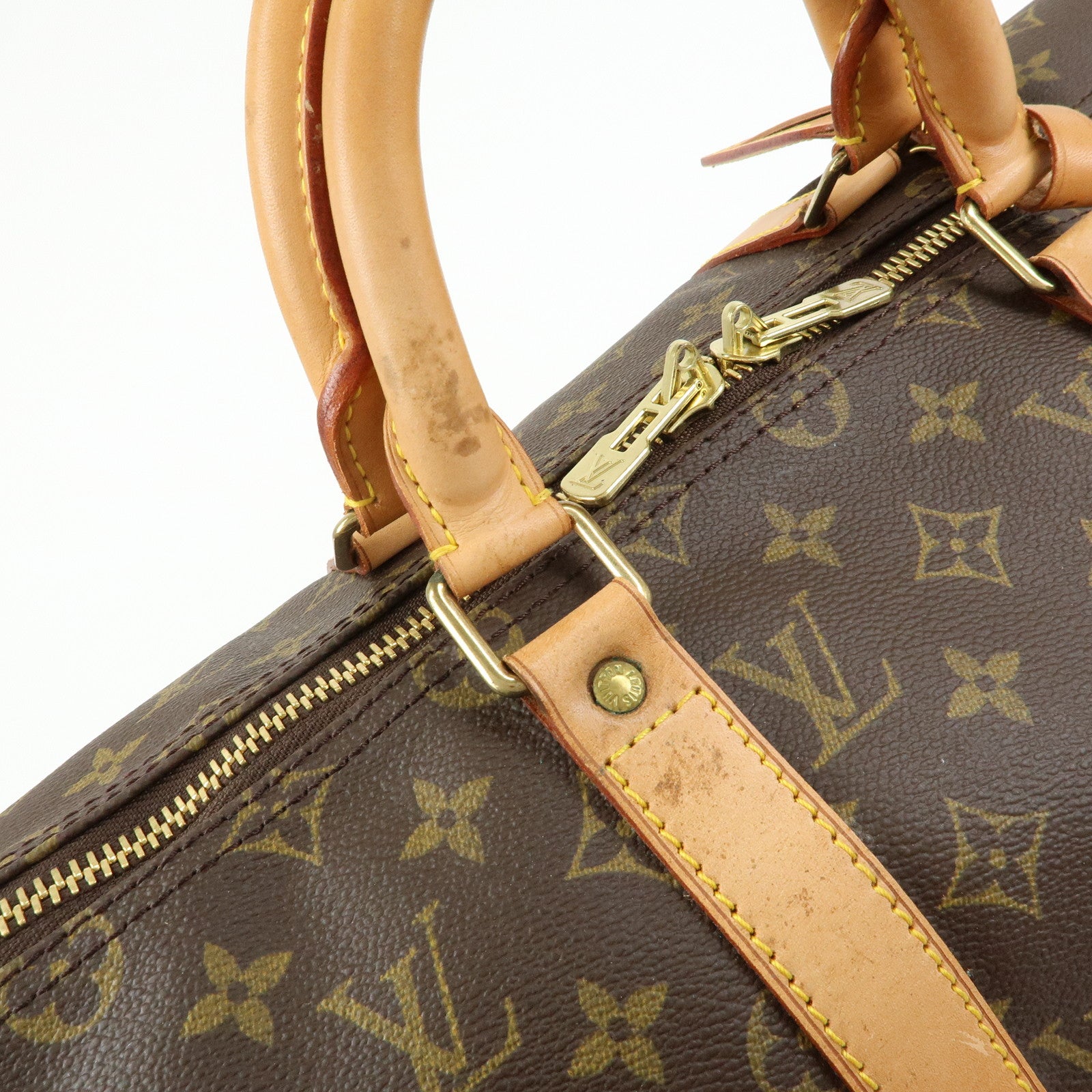 Louis Vuitton Monogram Keep All 50 Boston Bag Hand Bag Brown M41426