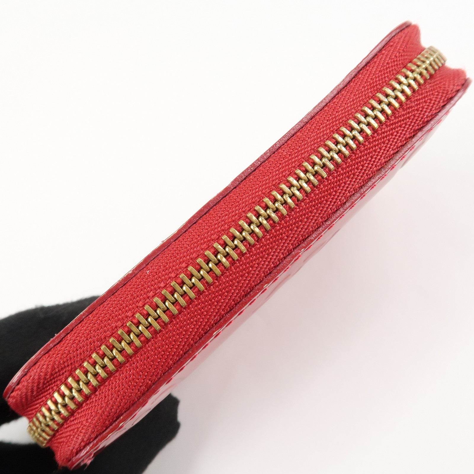 Louis Vuitton Monogram Vernis Zippy Coin Purse M93608 Red Used