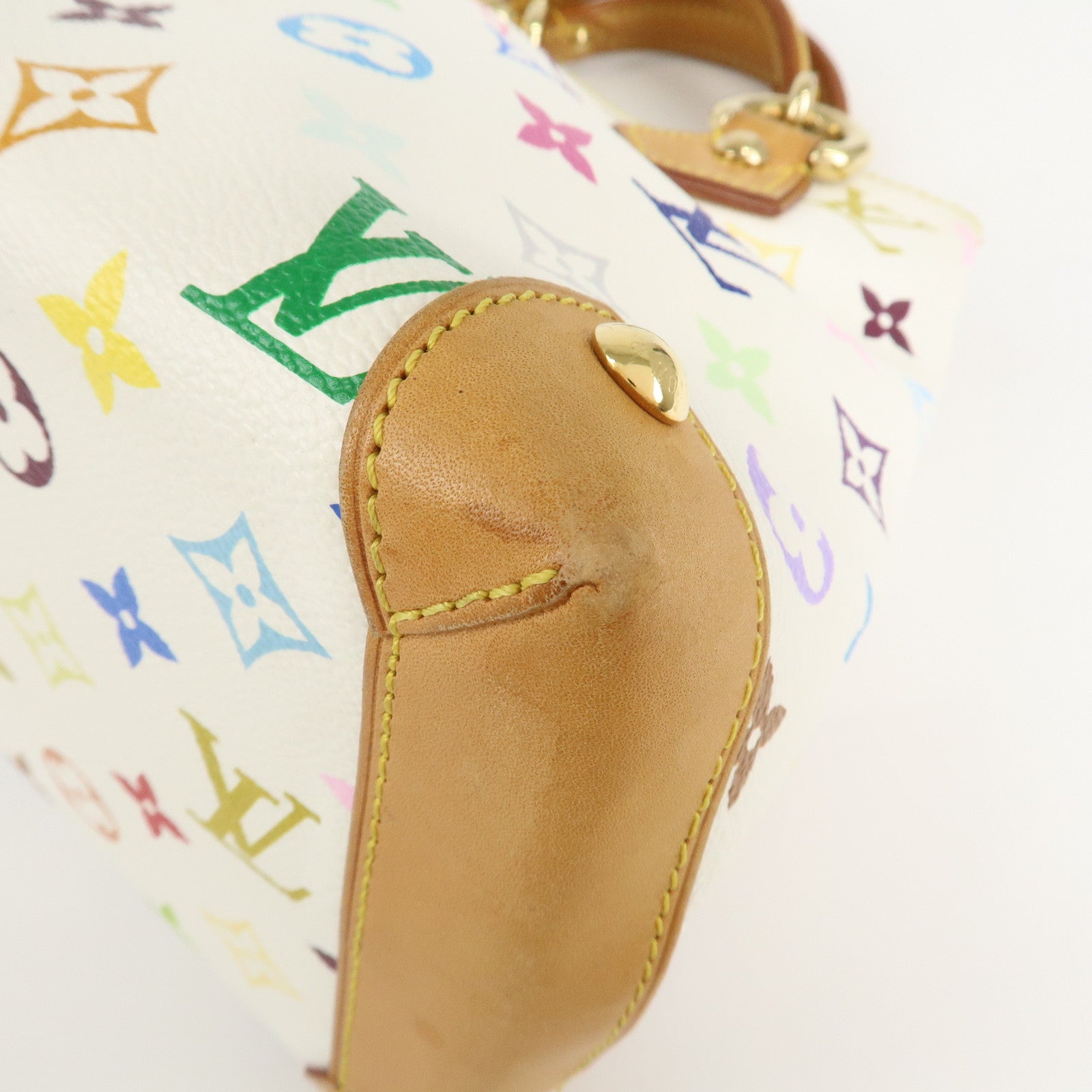 Louis Vuitton Monogram Multicolor Audra Hand Bag Blanc M40047 Used