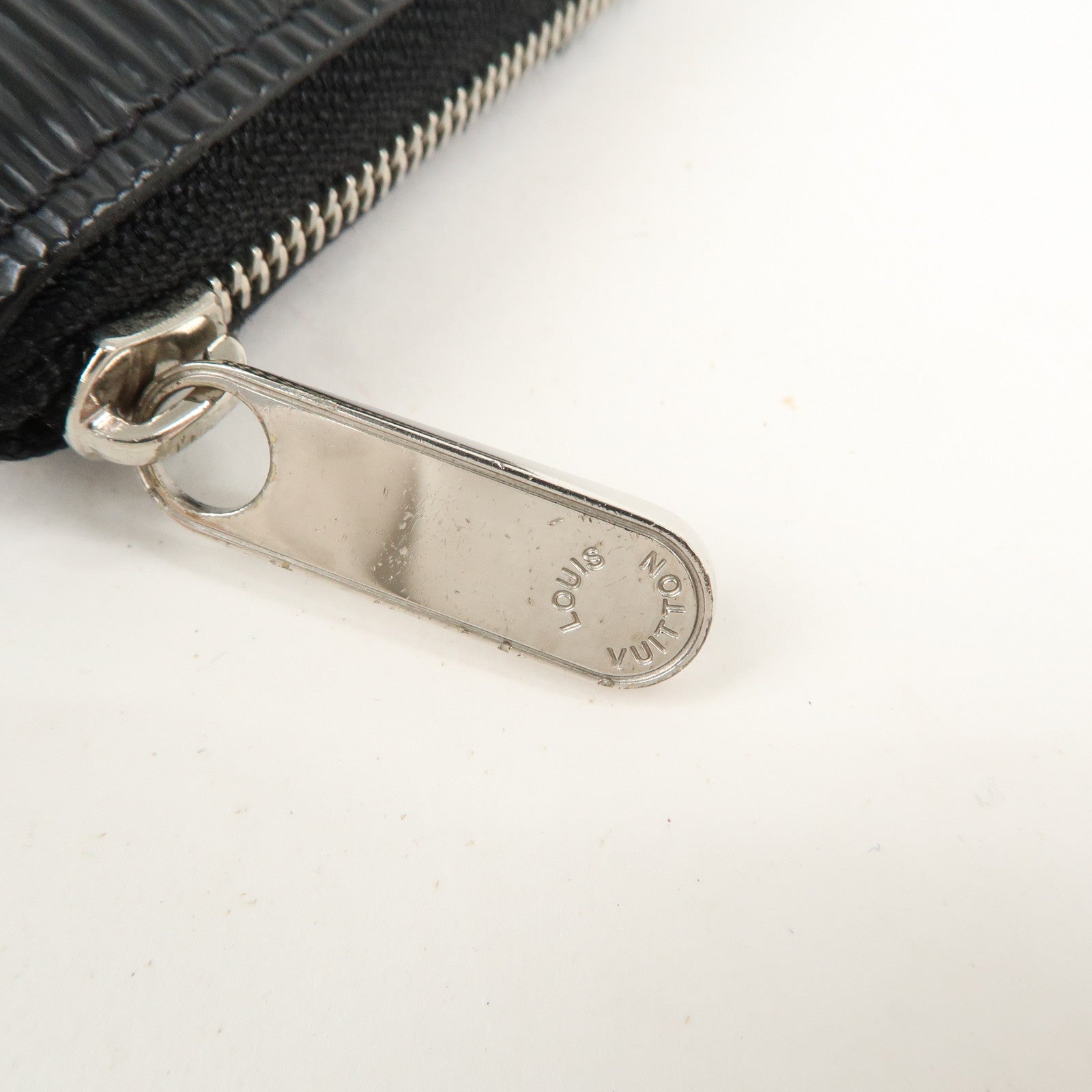 Louis Vuitton Epi Leather Zippy Coin Case Wallet Noir M60152 Used