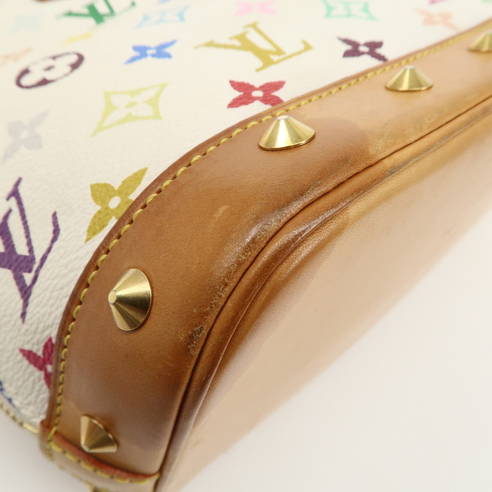 Louis Vuitton Monogram Multicolor Alma PM Hand Bag Blanc M92647 Used