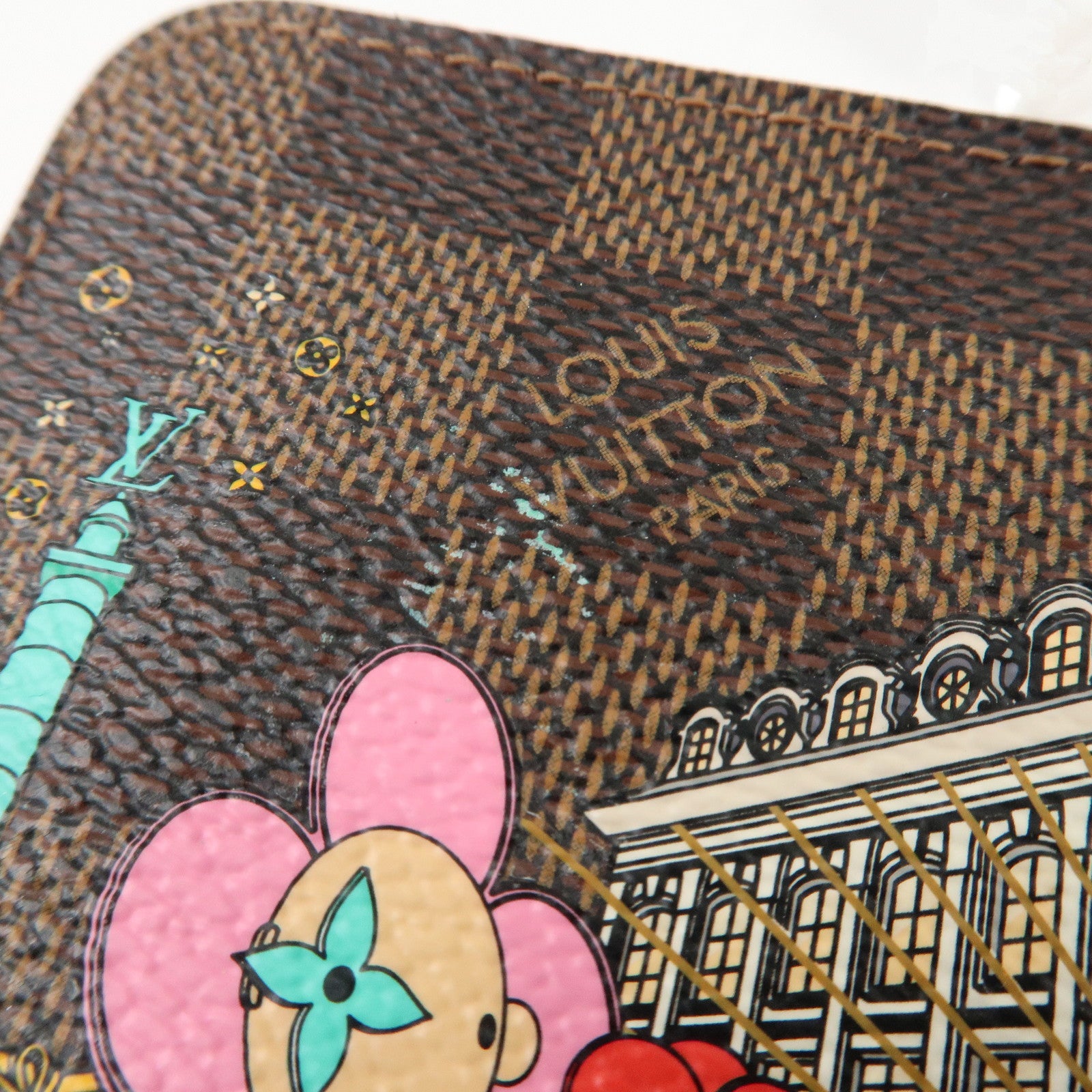 Louis Vuitton Damier Zippy Coin Purse Vivienne Brown N63552 Used