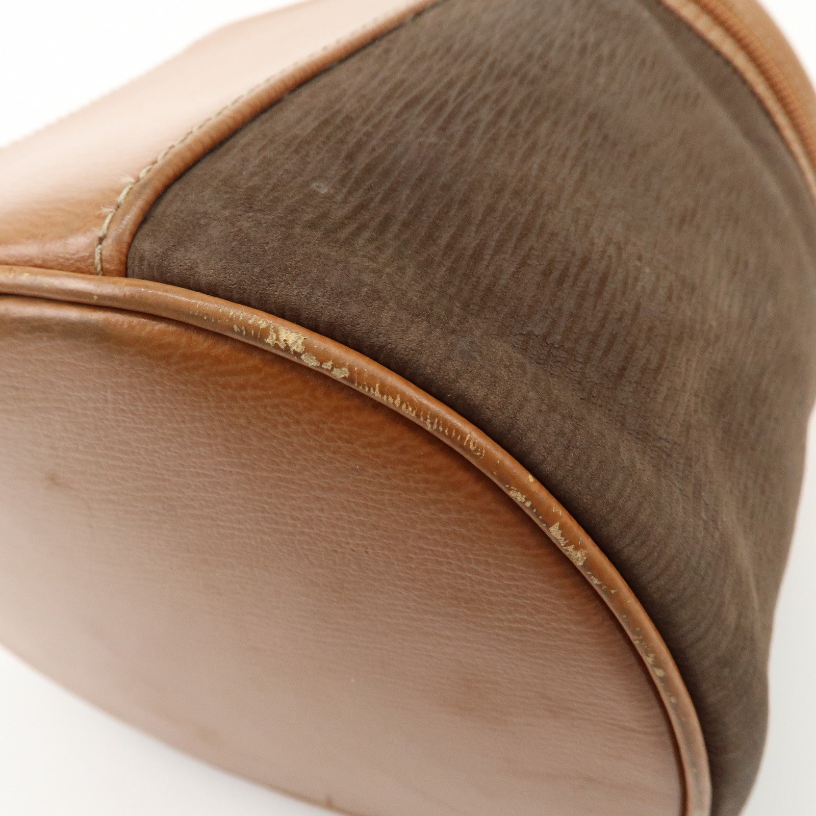 LOEWE Velazquez Suede Leather 2 Way Bag Brown Dark Brown Used