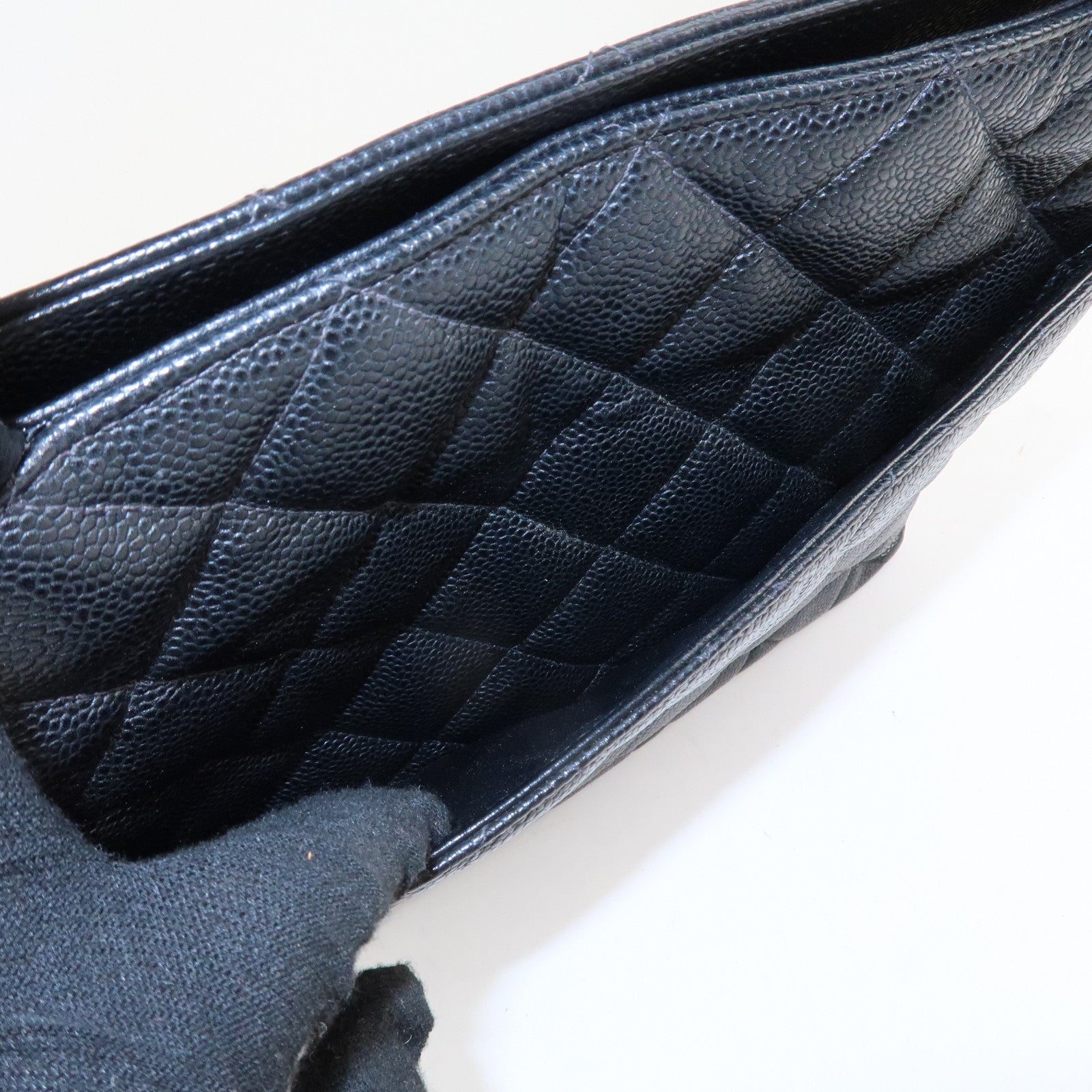 CHANEL Matelasse Caviar Skin Medalion Tote Bag Hand Bag A01804 Used