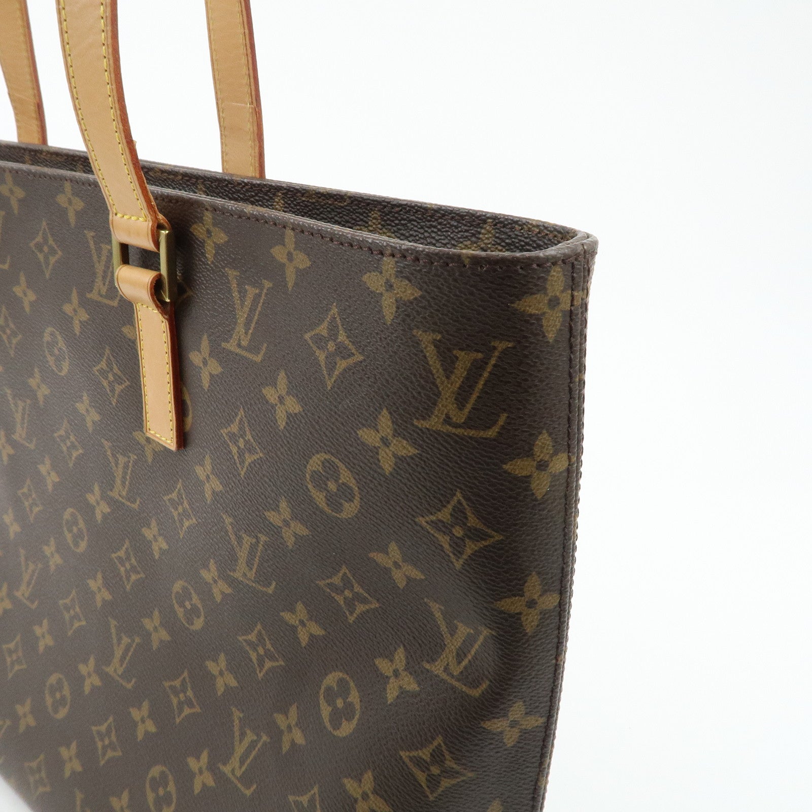 Louis Vuitton Monogram Luco Tote Bag Hand Bag Brown M51155 Used
