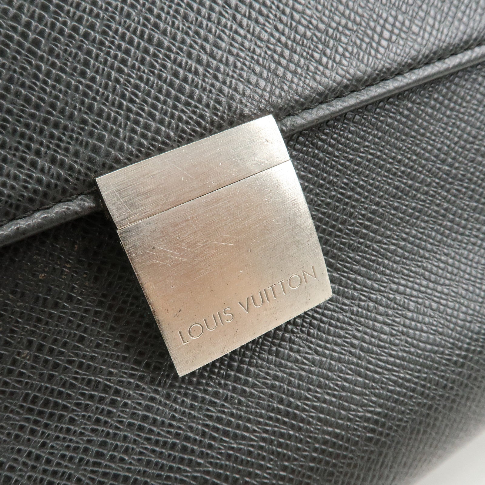 Louis Vuitton Taiga Selenga Clutch Bag Ardoise M30782 Used