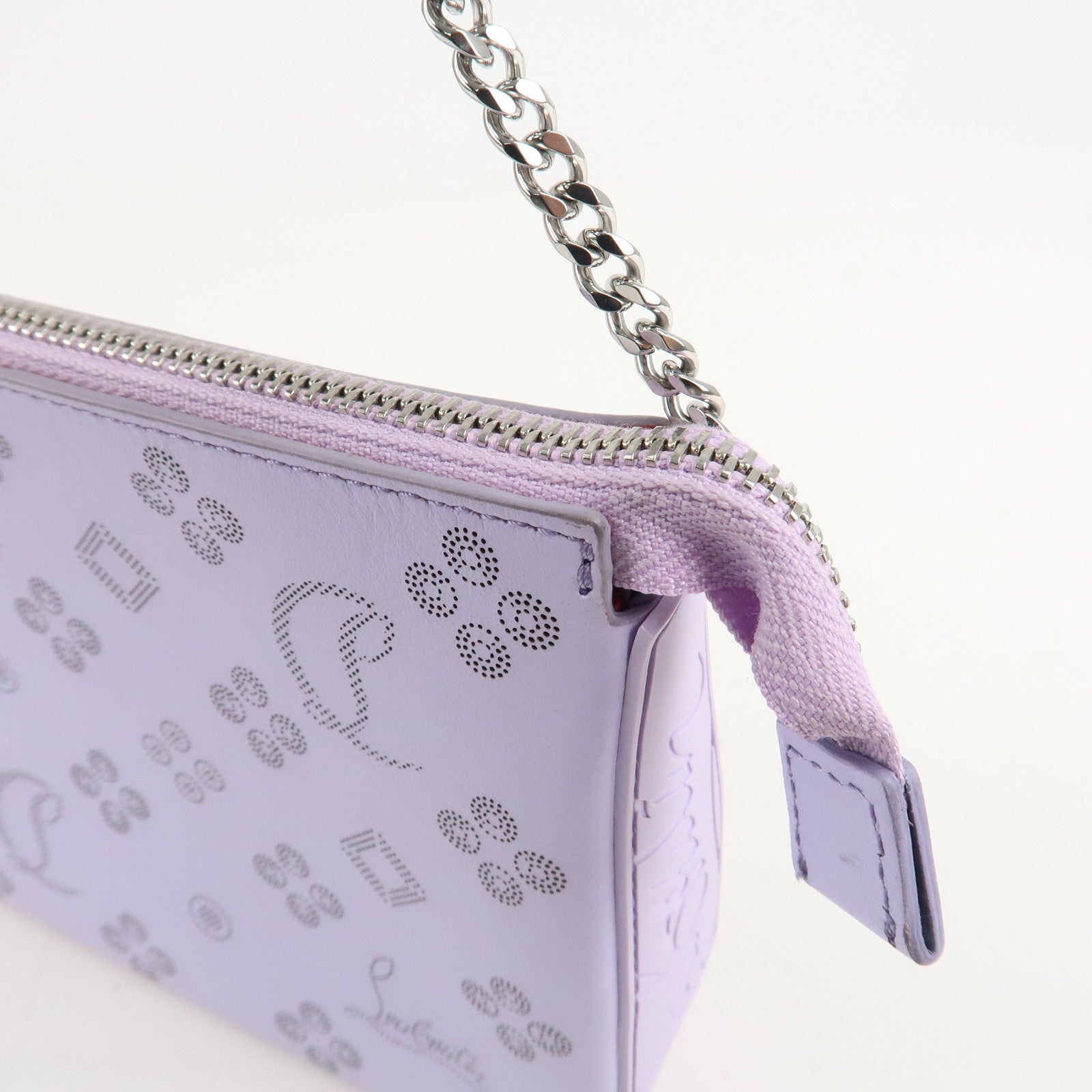 Christian Louboutin Loubila Chain Shoulder Bag Light Purple Used