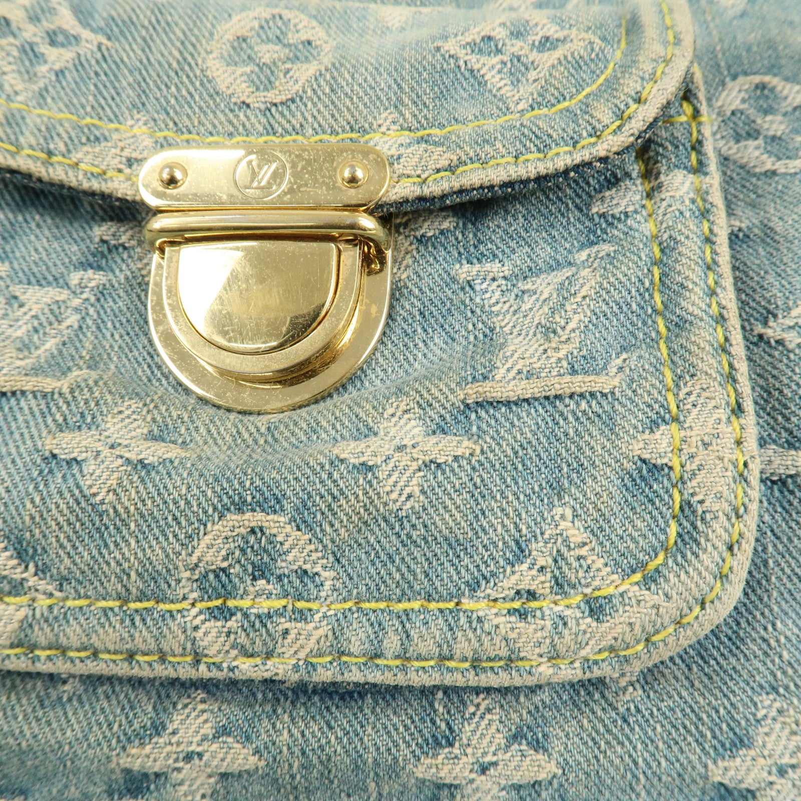 Louis Vuitton Monogram Denim Baggy GM Shoulder Bag M95048 Used