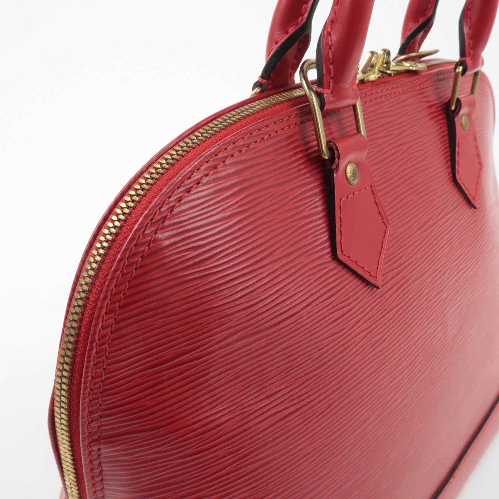 Louis Vuitton Epi Alma Hand Bag Castilian Red Used