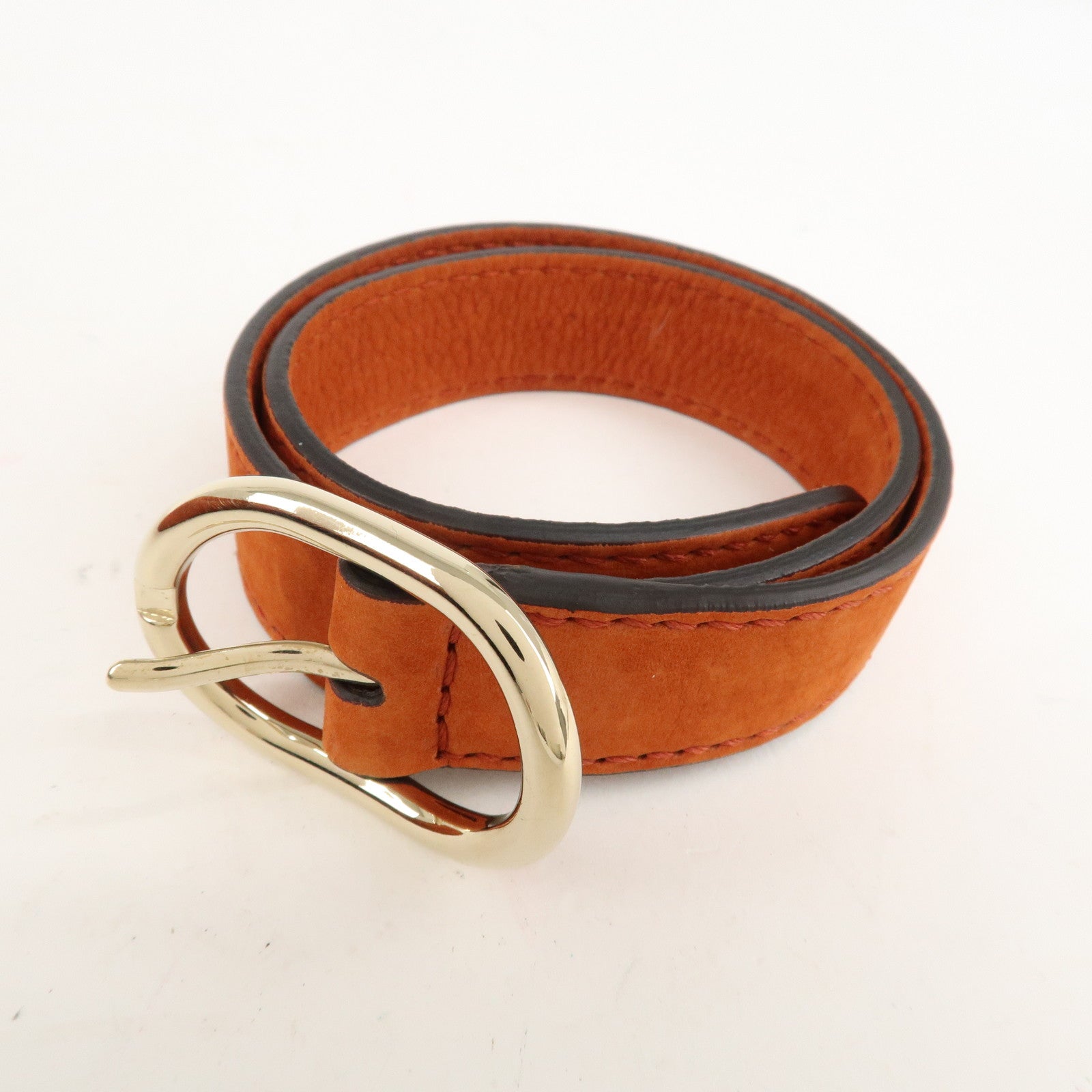 GUCCI New Jackie Suede Shoulder Bag Orange 277520 Used