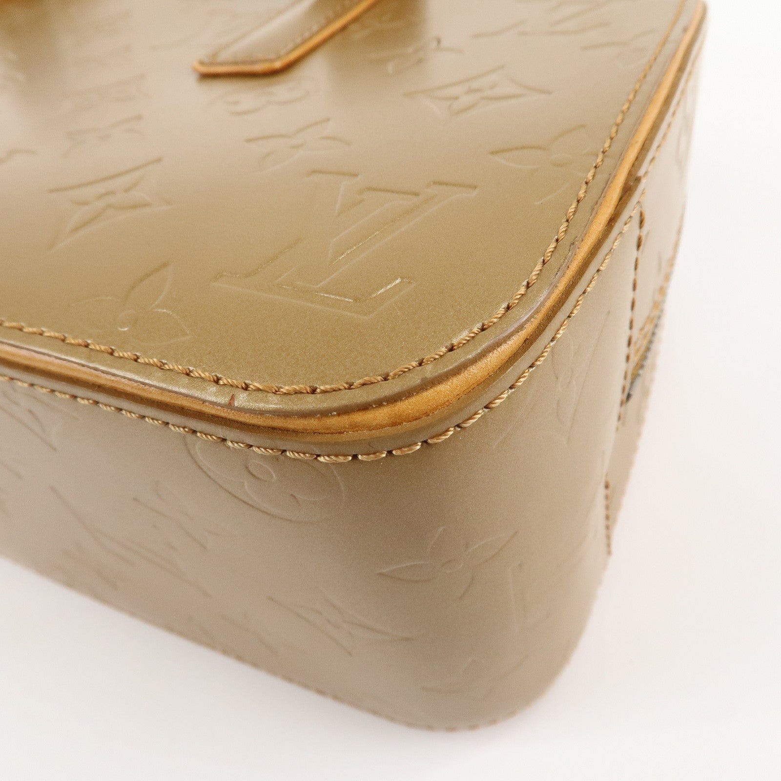 Louis Vuitton Monogram Matte Shelton Hand Bag Ambre M55177 Used