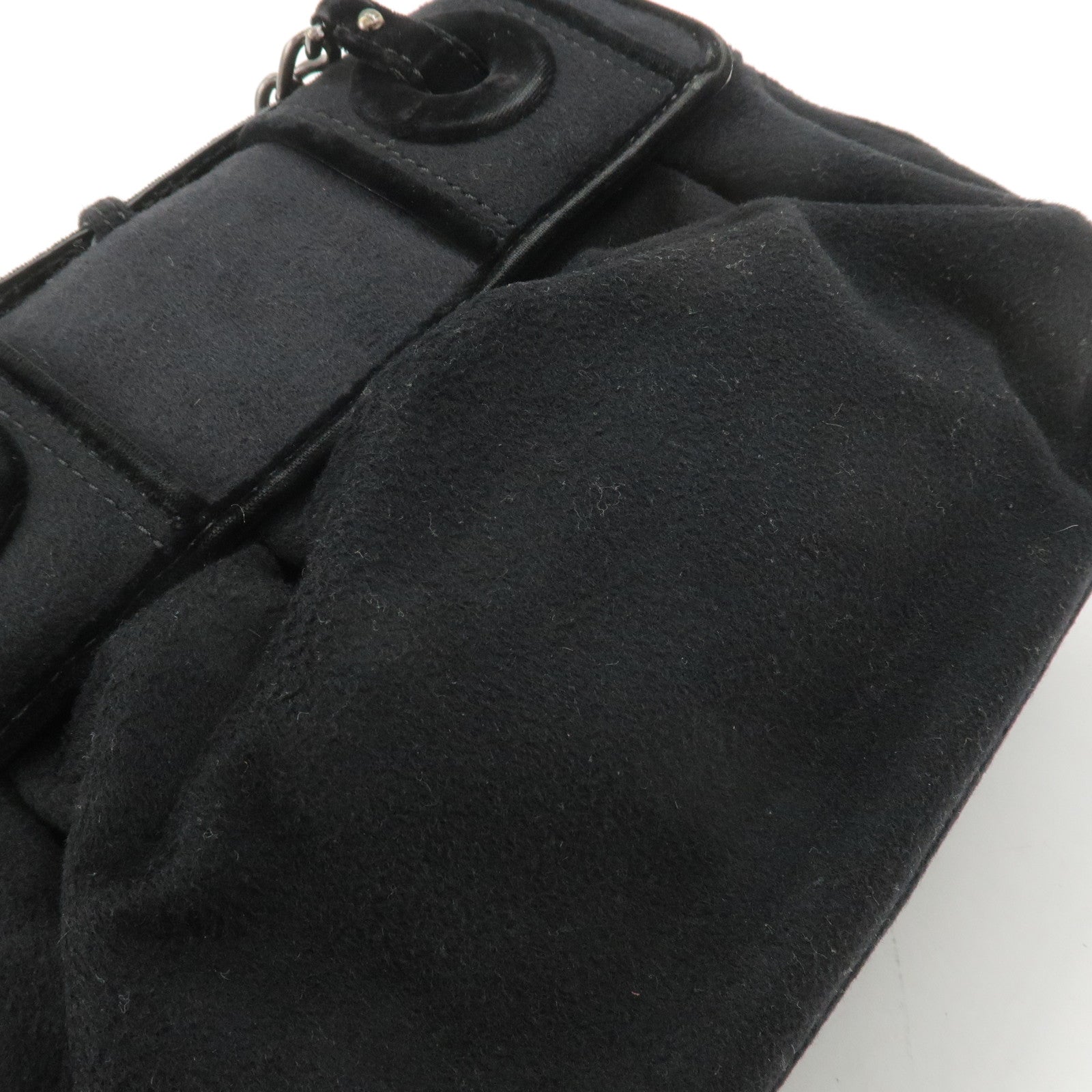 FENDI Chain Shoulder Bag Wool Leather Shoulder Bag 8BN165 Used