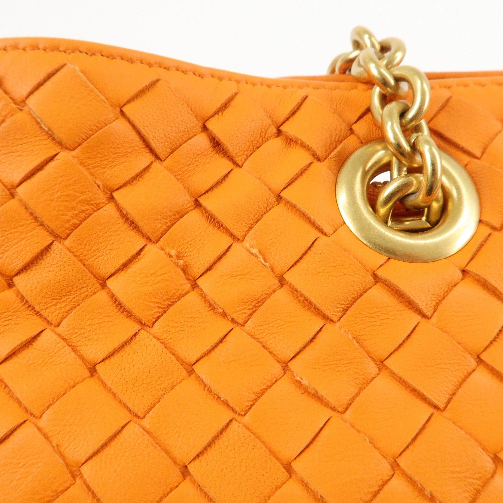 BOTTEGA VENTA Intrecciato Leather Shoulder Bag Hand Bag 428052 Used