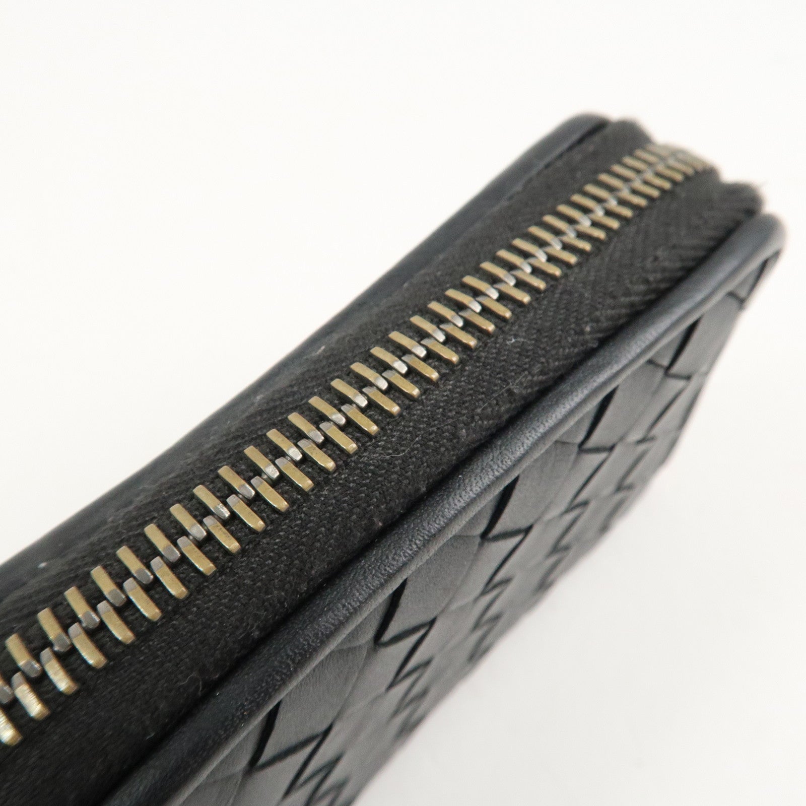 BOTTEGA VENETA Intrecciato Leather Round Zipper Coin Purse 473010 Used