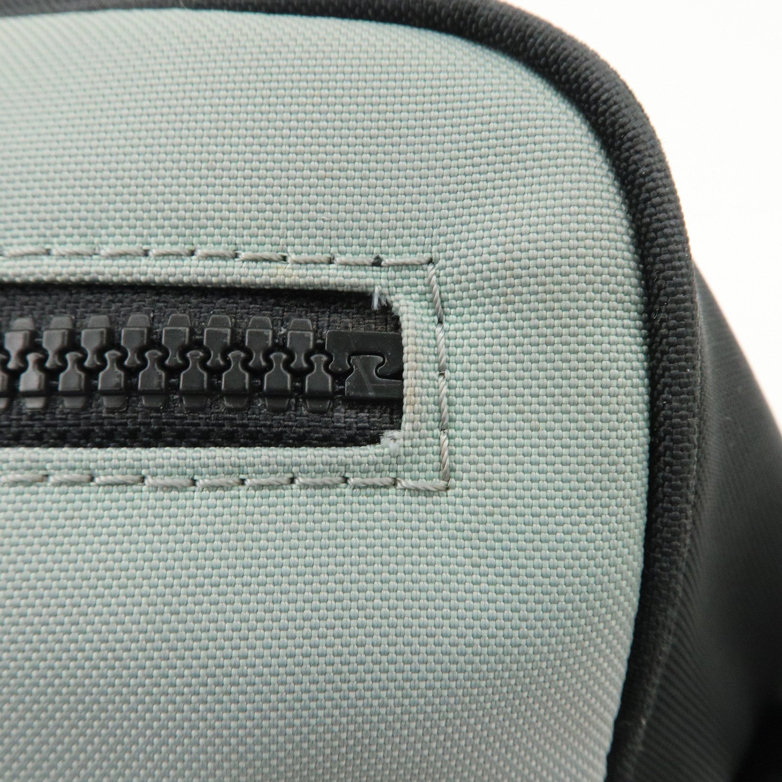 CHANEL Sportsline Nylon Canvas Shoes Bag Hand Bag Black Gray Used