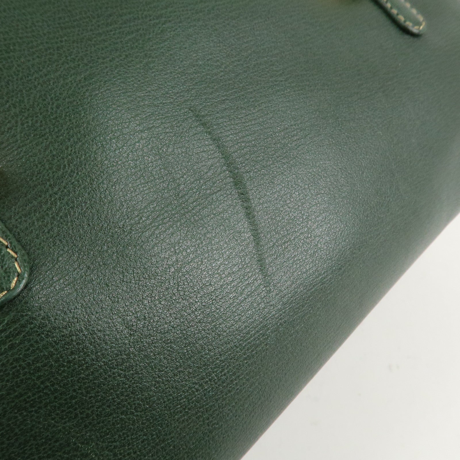 LOEWE Velazquez Suede Leather Shoulder Bag Green Blue Used