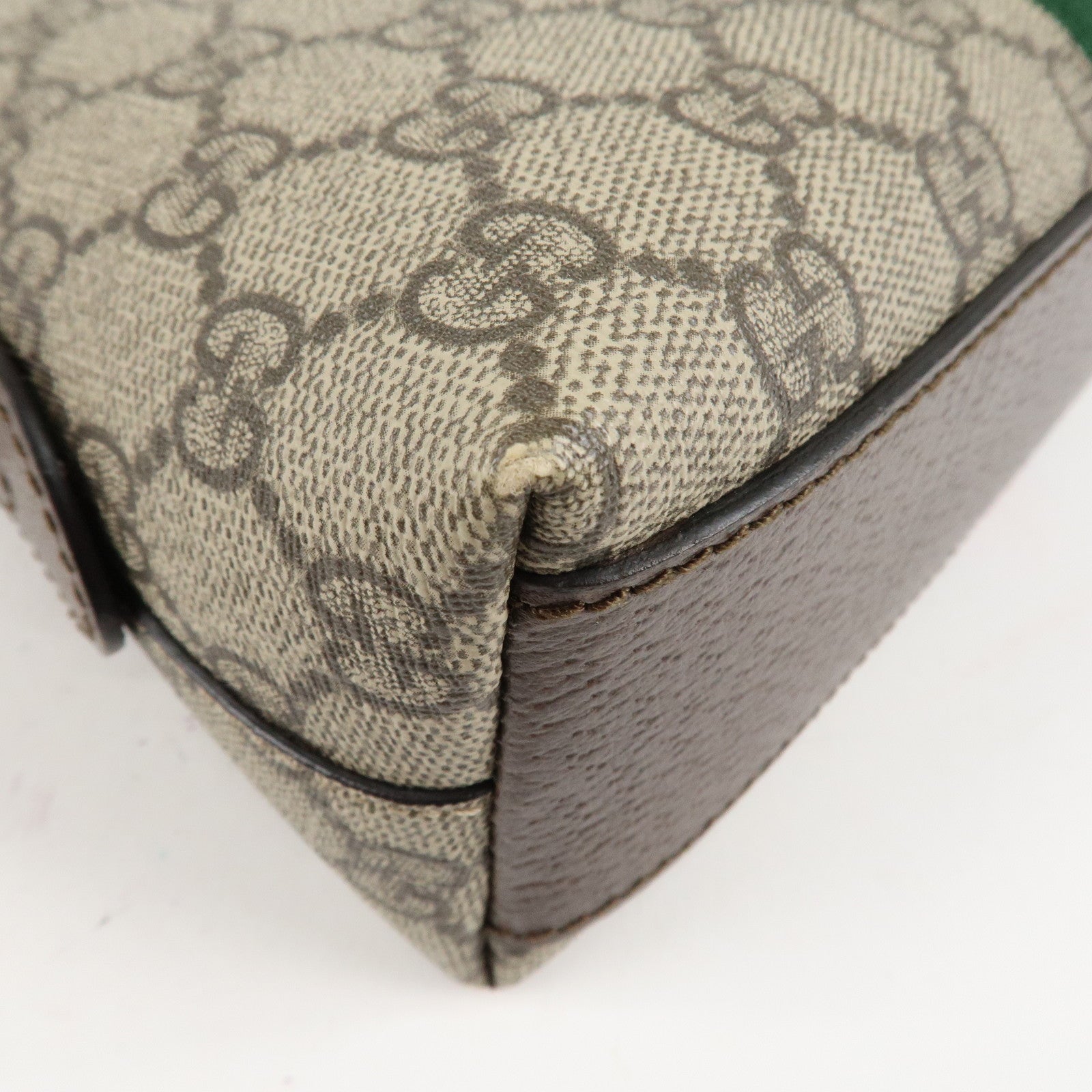 GUCCI Ophidia GG Supreme Sherry Leather Shoulder Bag 499621 Used