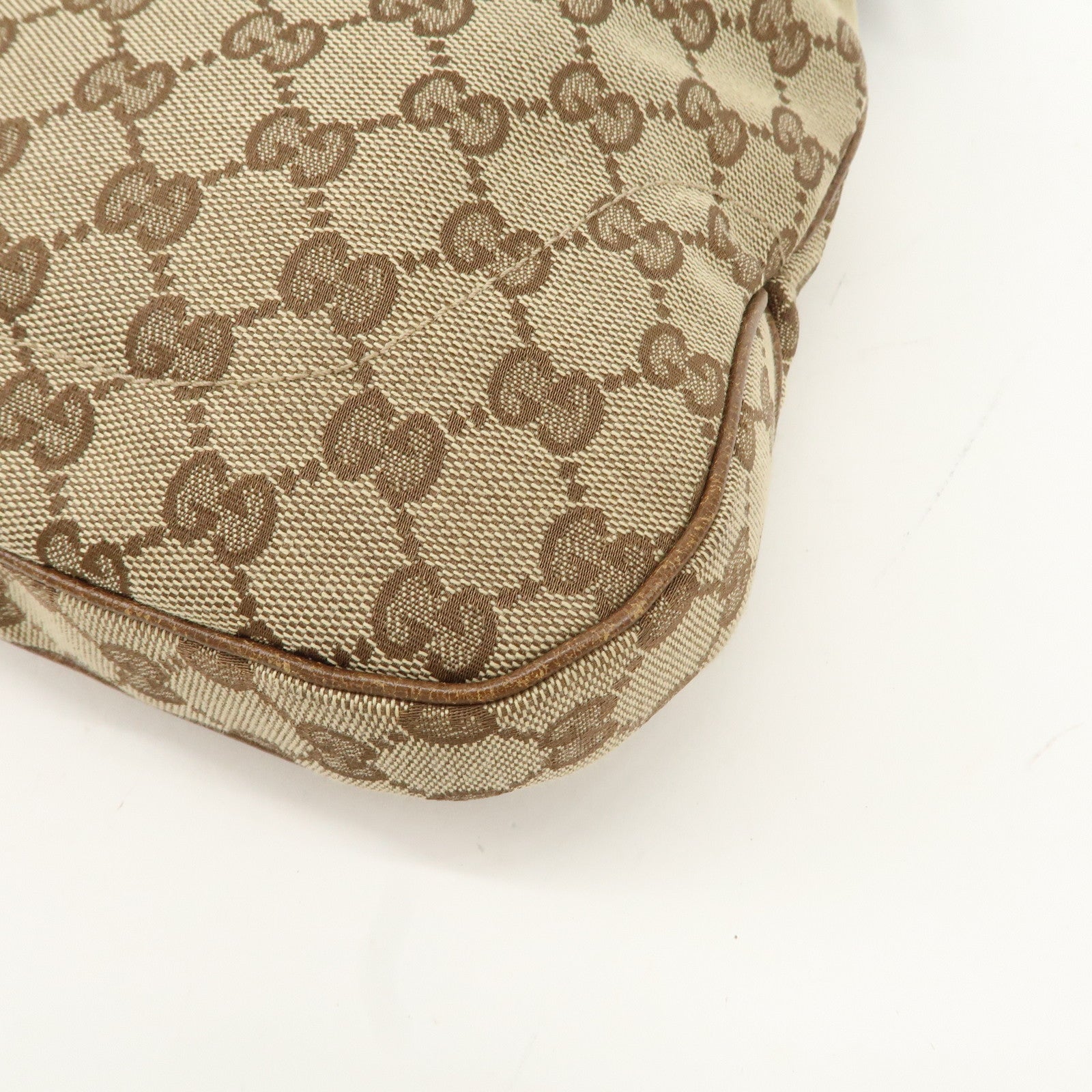 Gucci New Jackie GG Canvas Leather Shoulder Bag Used