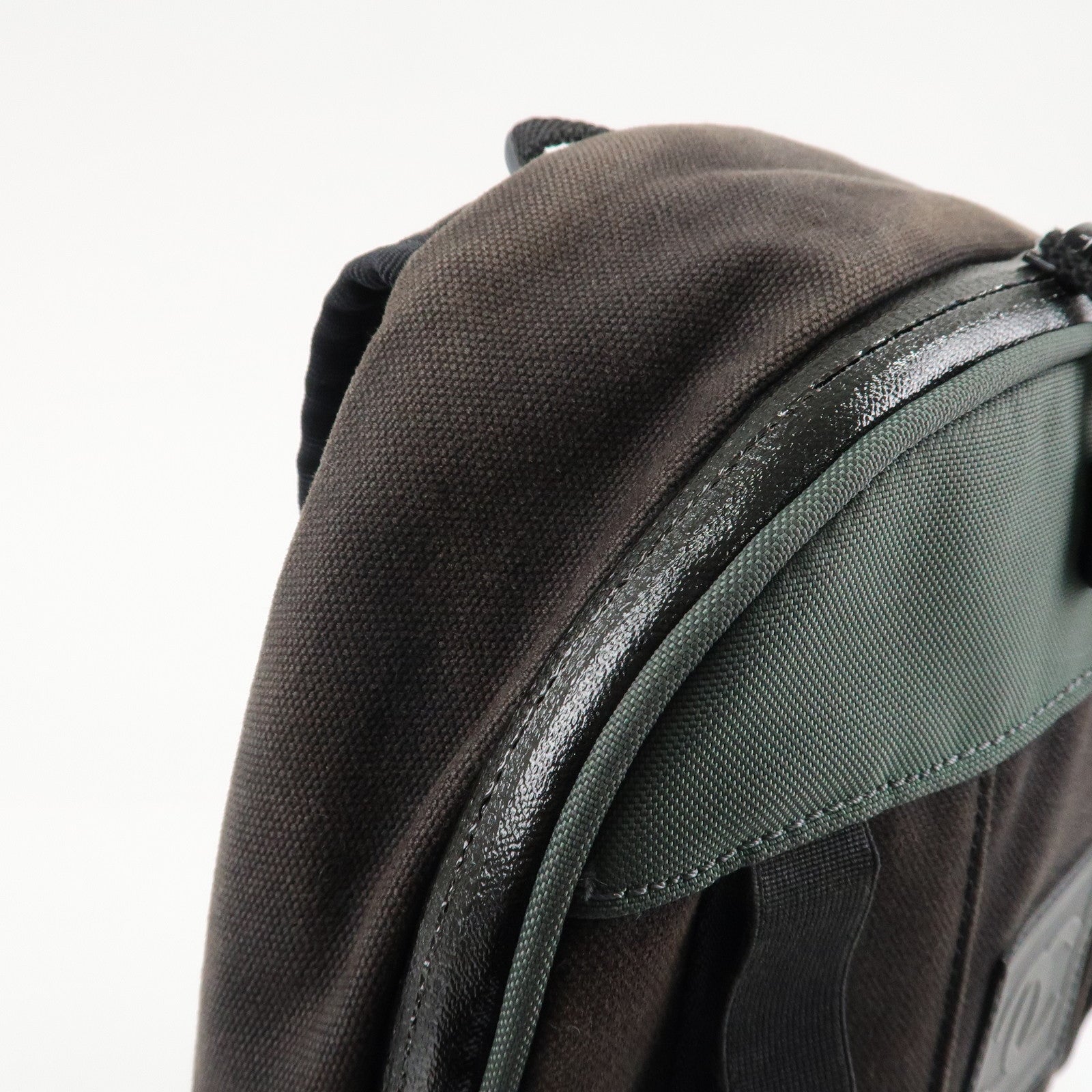 CHANEL CHANEL Sports Canvas Backpack Black Green Used