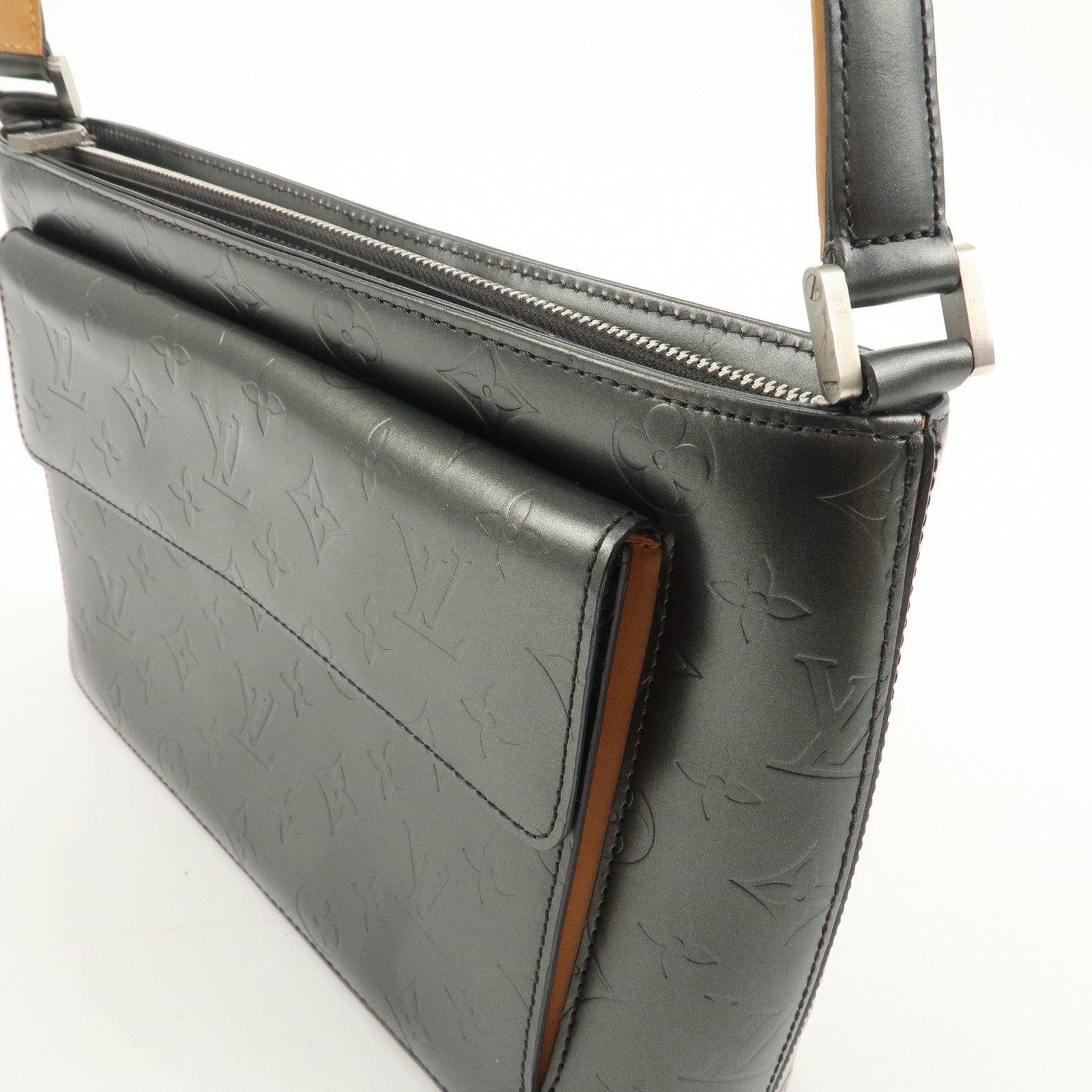 Louis Vuitton Monogram Matte Alston Shoulder Bag Noir M55122 Used