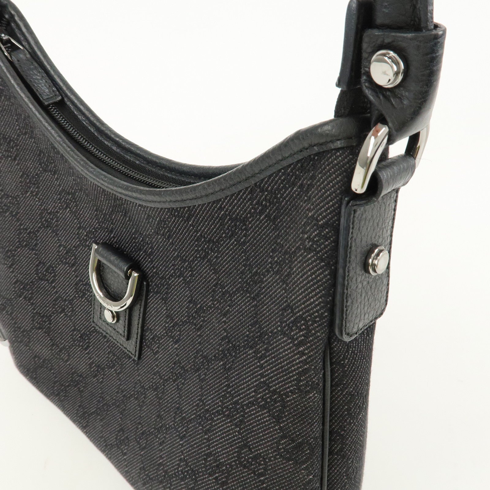 GUCCI Abbey GG Canvas Leather Shoulder Bag 268637 Used