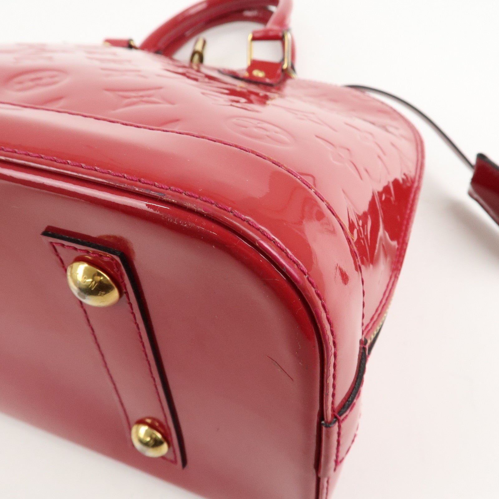 Louis Vuitton Monogram Vernis Alma PM Hand Bag Rose Indien M91770 Used
