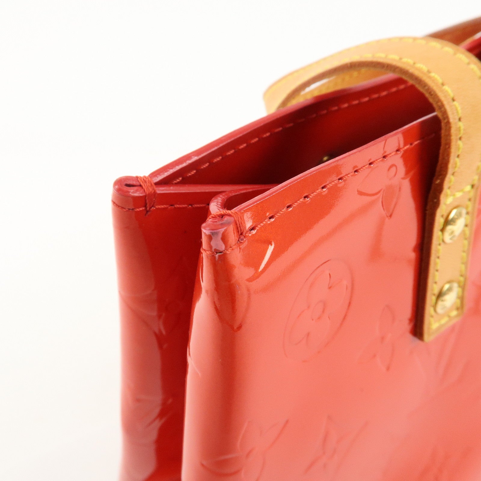 Louis Vuitton Monogram Vernis Lead PM Hand Bag M91088 Rouge Used