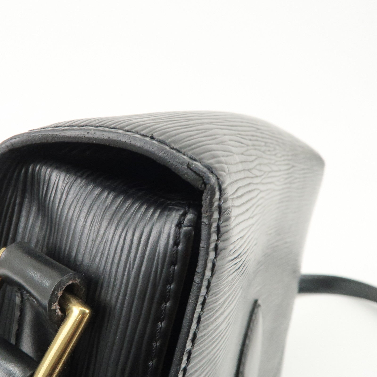 Louis Vuitton Epi Saint Cloud Shoulder Bag Black Noir M52192 Used