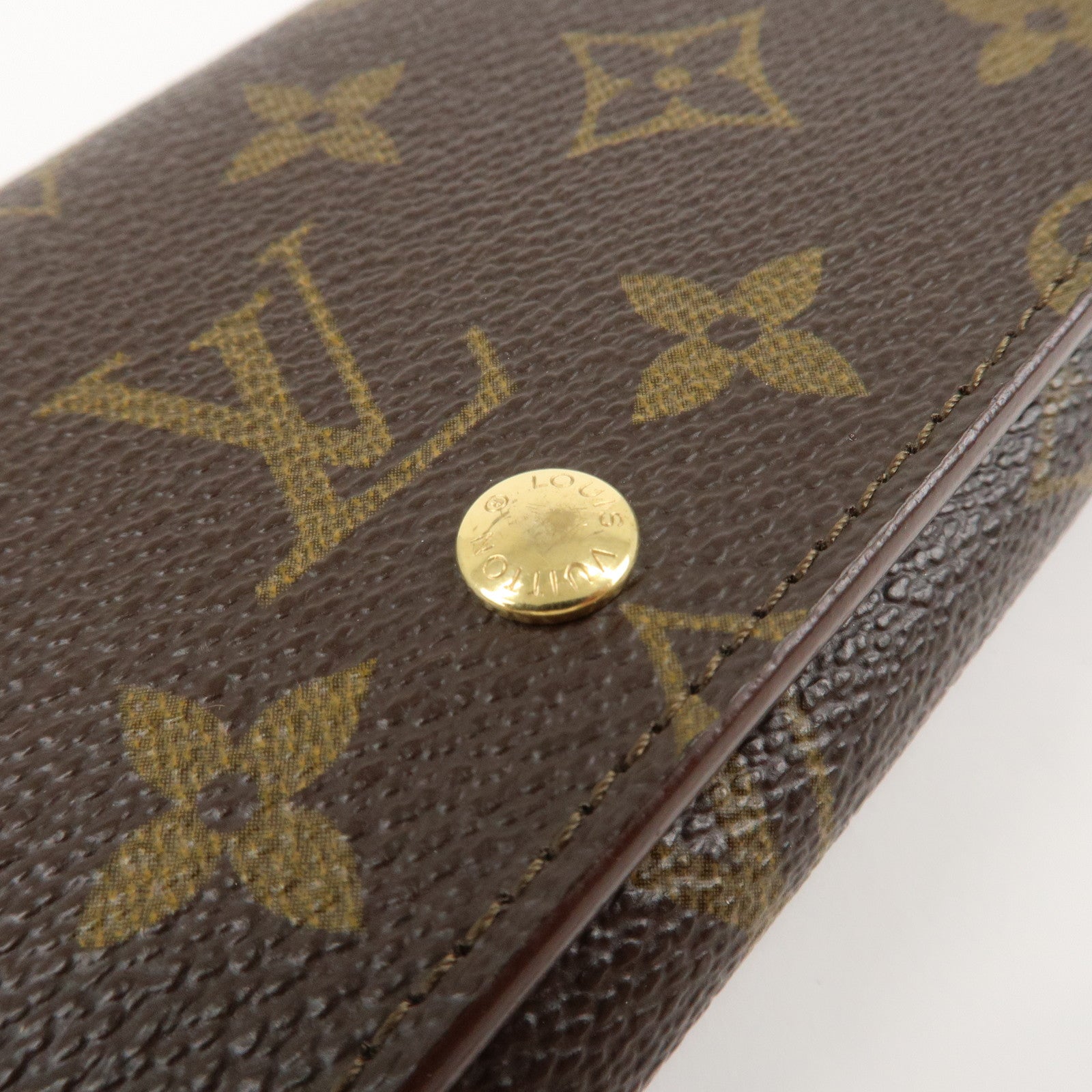 Louis Vuitton Monogram Porte Monnaie Billets Tresor Wallet M61730 Used